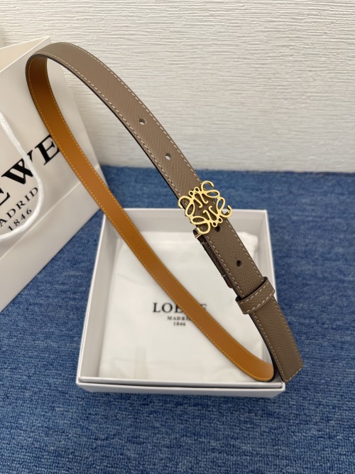 Loewe Leather Belt with Anagram Buckle - Stylish & Adjustable, 2.0cm Width 1 Loewe Leather Belt with Anagram Buckle - Stylish & Adjustable, 2.0cm Width