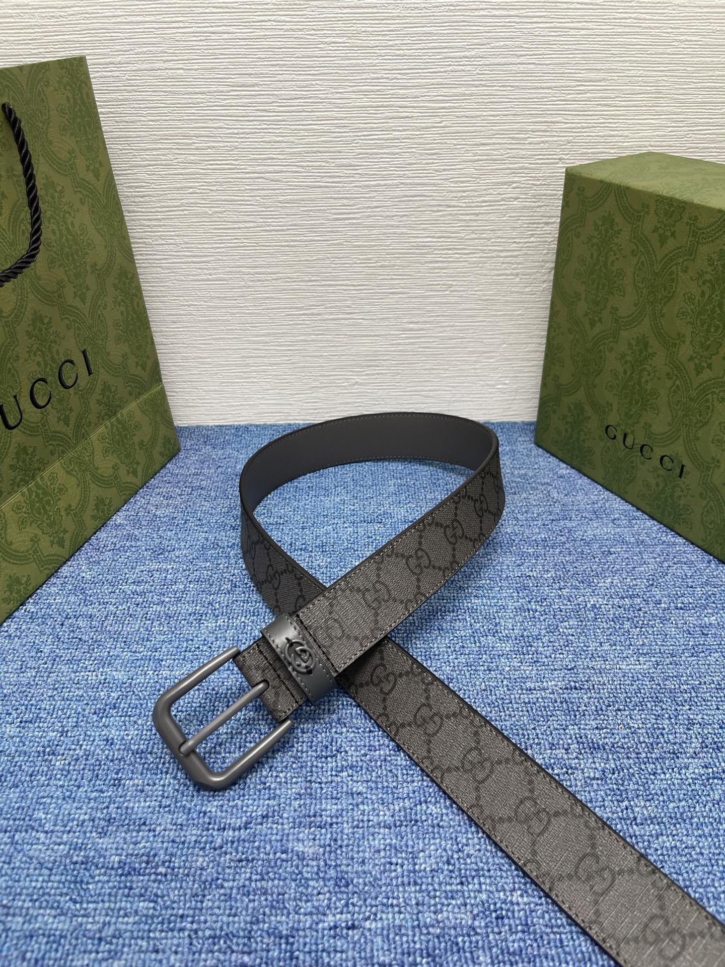  Gucci 经典款面进口原厂皮  搭配原版平纹底  精品针扣 宽3.5Cm  潮流百搭 时尚人士必备