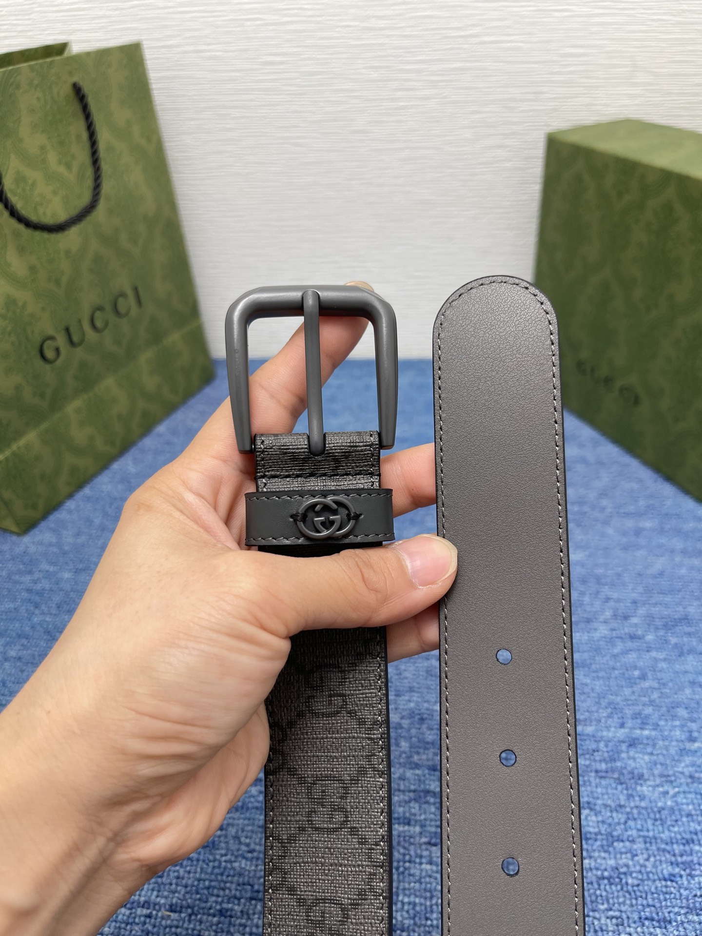  Gucci 经典款面进口原厂皮  搭配原版平纹底  精品针扣 宽3.5Cm  潮流百搭 时尚人士必备