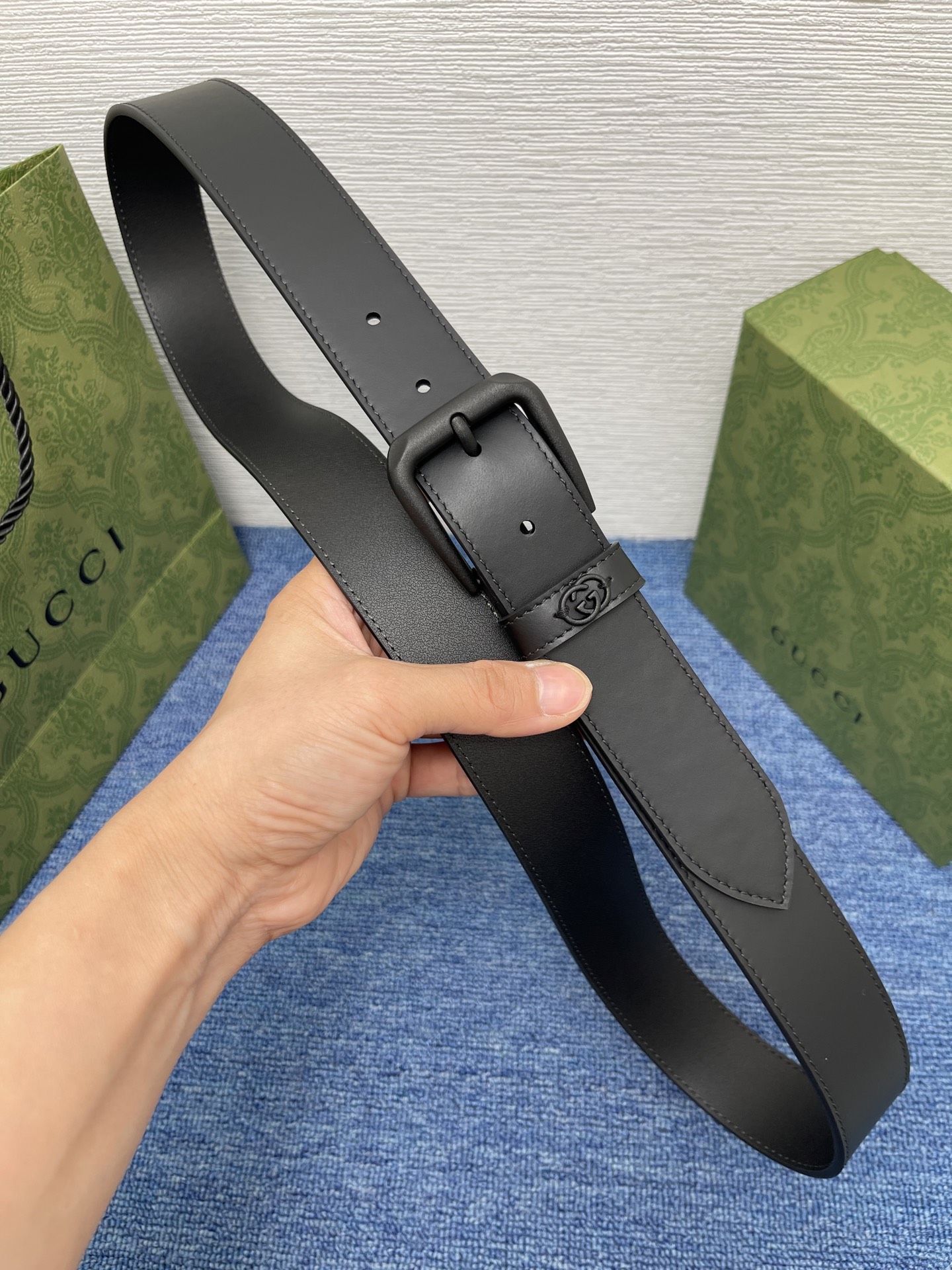  Gucci 经典款面进口原厂皮  搭配原版平纹底  精品针扣 宽3.5Cm  潮流百搭 时尚人士必备