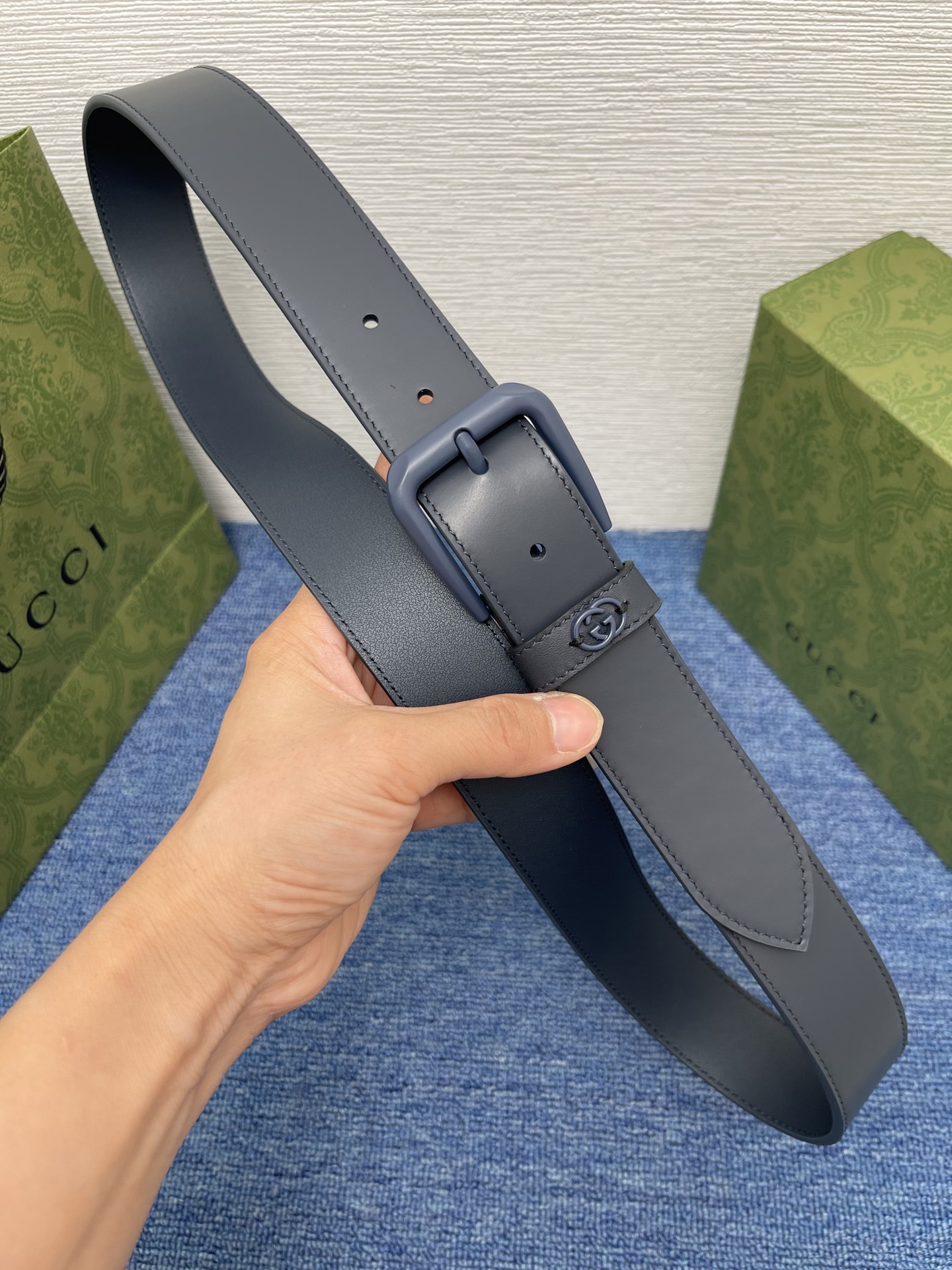  Gucci 经典款面进口原厂皮  搭配原版平纹底  精品针扣 宽3.5Cm  潮流百搭 时尚人士必备