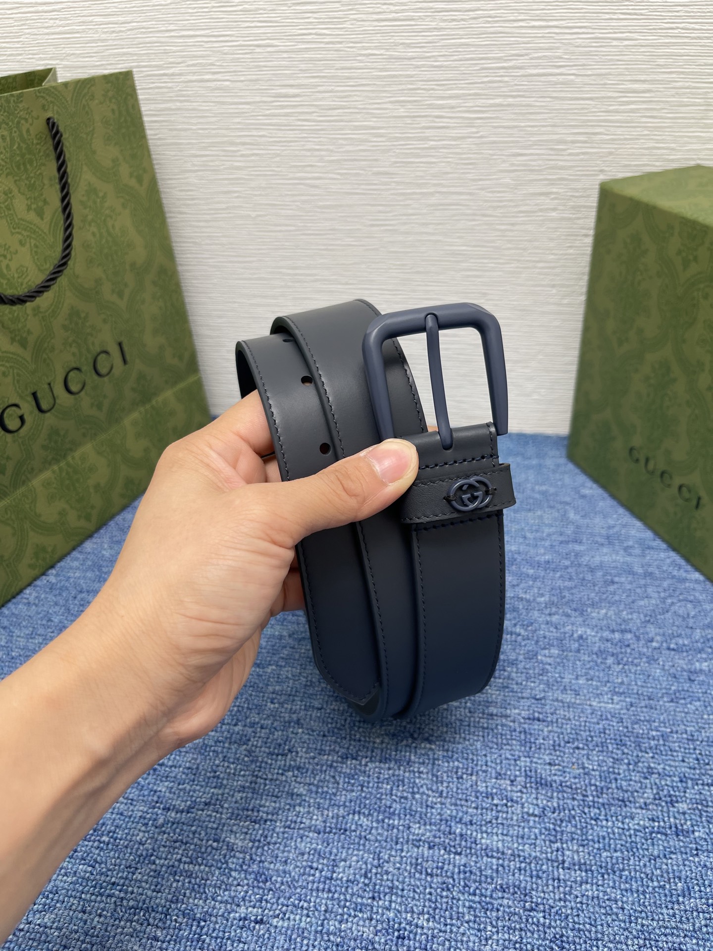  Gucci 经典款面进口原厂皮  搭配原版平纹底  精品针扣 宽3.5Cm  潮流百搭 时尚人士必备