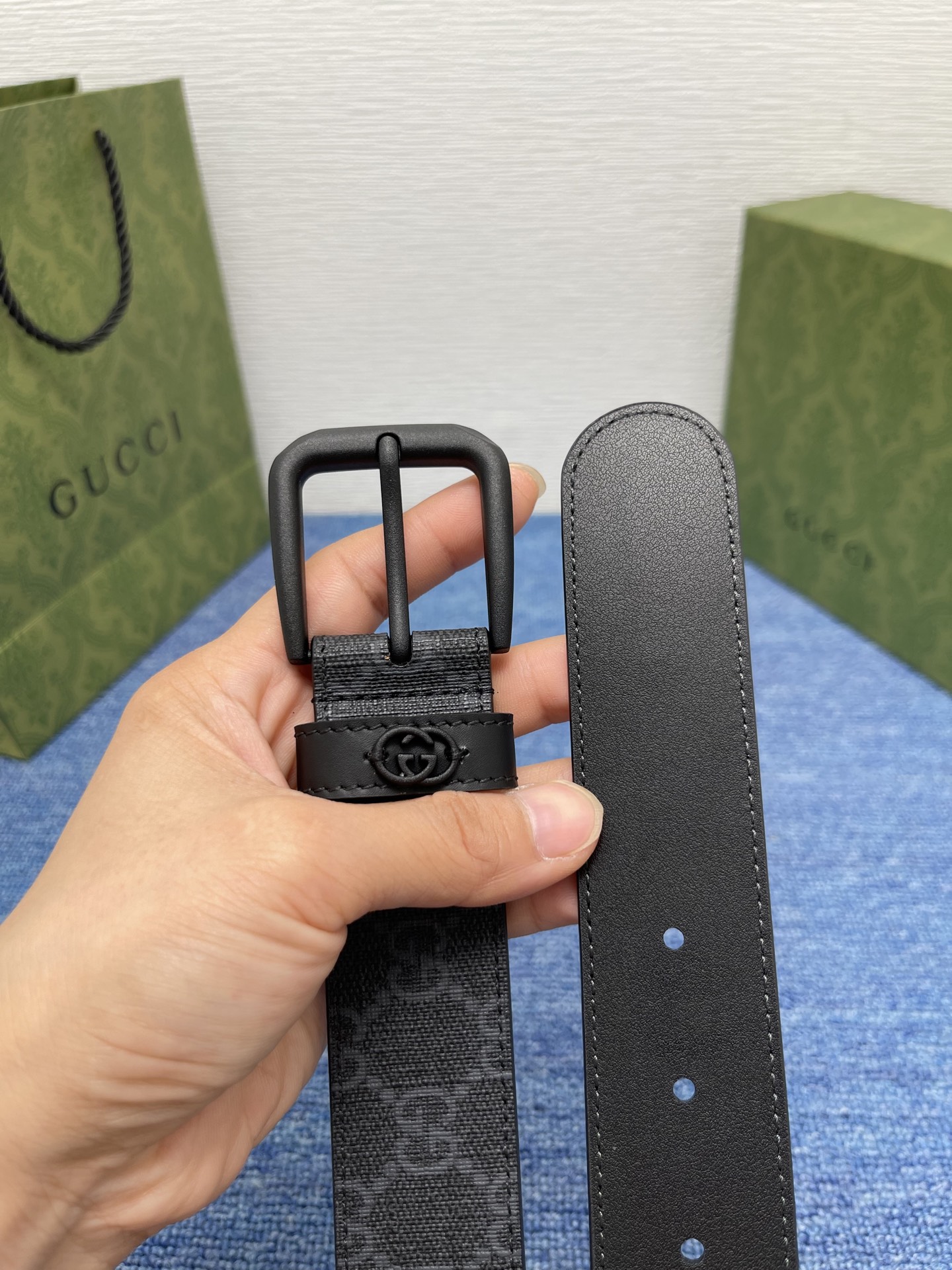  Gucci 经典款面进口原厂皮  搭配原版平纹底  精品针扣 宽3.5Cm  潮流百搭 时尚人士必备