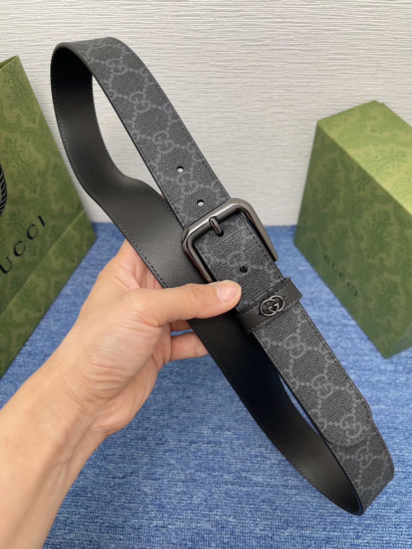  Gucci 经典款面进口原厂皮  搭配原版平纹底  精品针扣 宽3.5Cm  潮流百搭 时尚人士必备