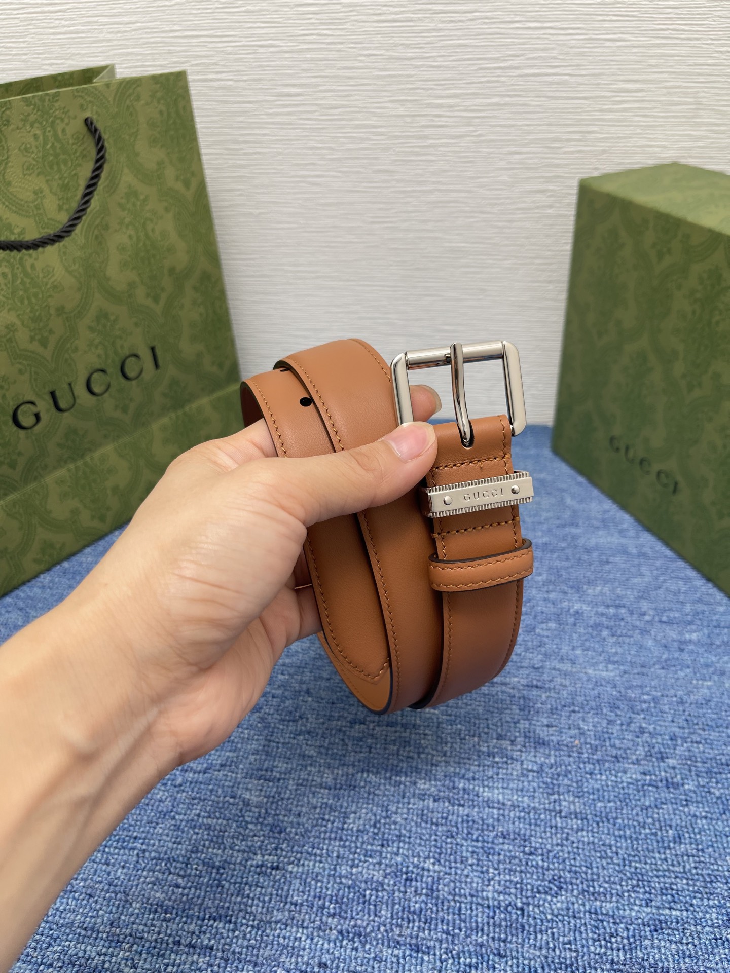  Gucci 经典款面进口原厂皮  搭配原版平纹底  精品针扣 宽3.0Cm  潮流百搭 时尚人士必备