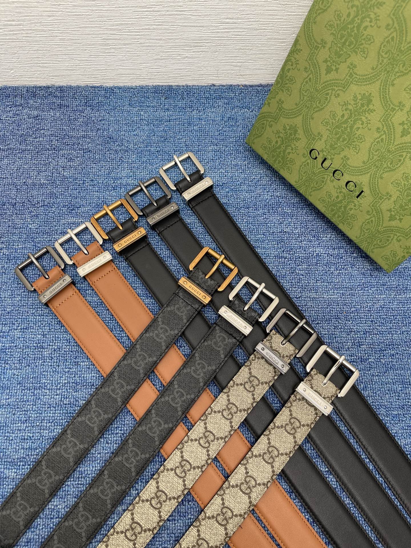  Gucci 经典款面进口原厂皮  搭配原版平纹底  精品针扣 宽3.0Cm  潮流百搭 时尚人士必备