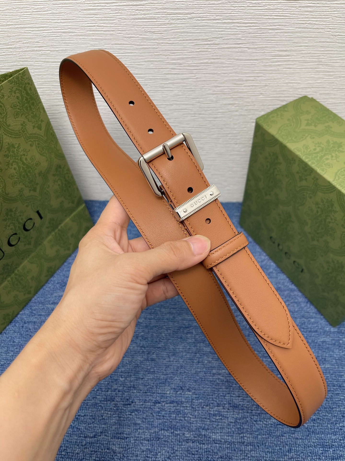 Gucci 经典款面进口原厂皮  搭配原版平纹底  精品针扣 宽3.0Cm  潮流百搭 时尚人士必备