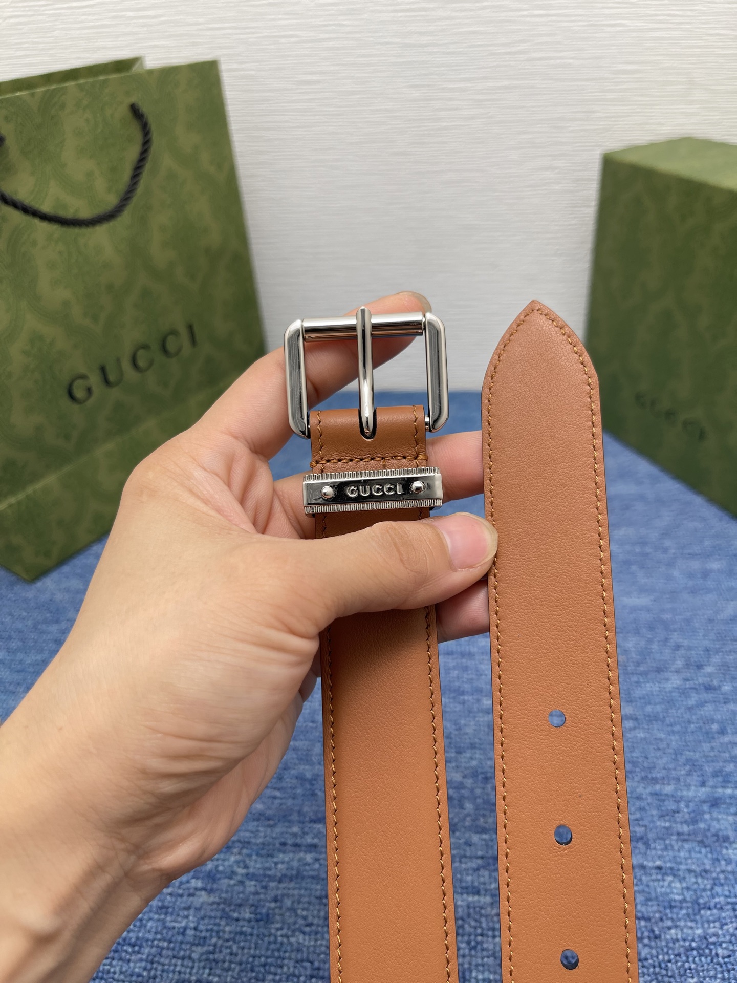  Gucci 经典款面进口原厂皮  搭配原版平纹底  精品针扣 宽3.0Cm  潮流百搭 时尚人士必备