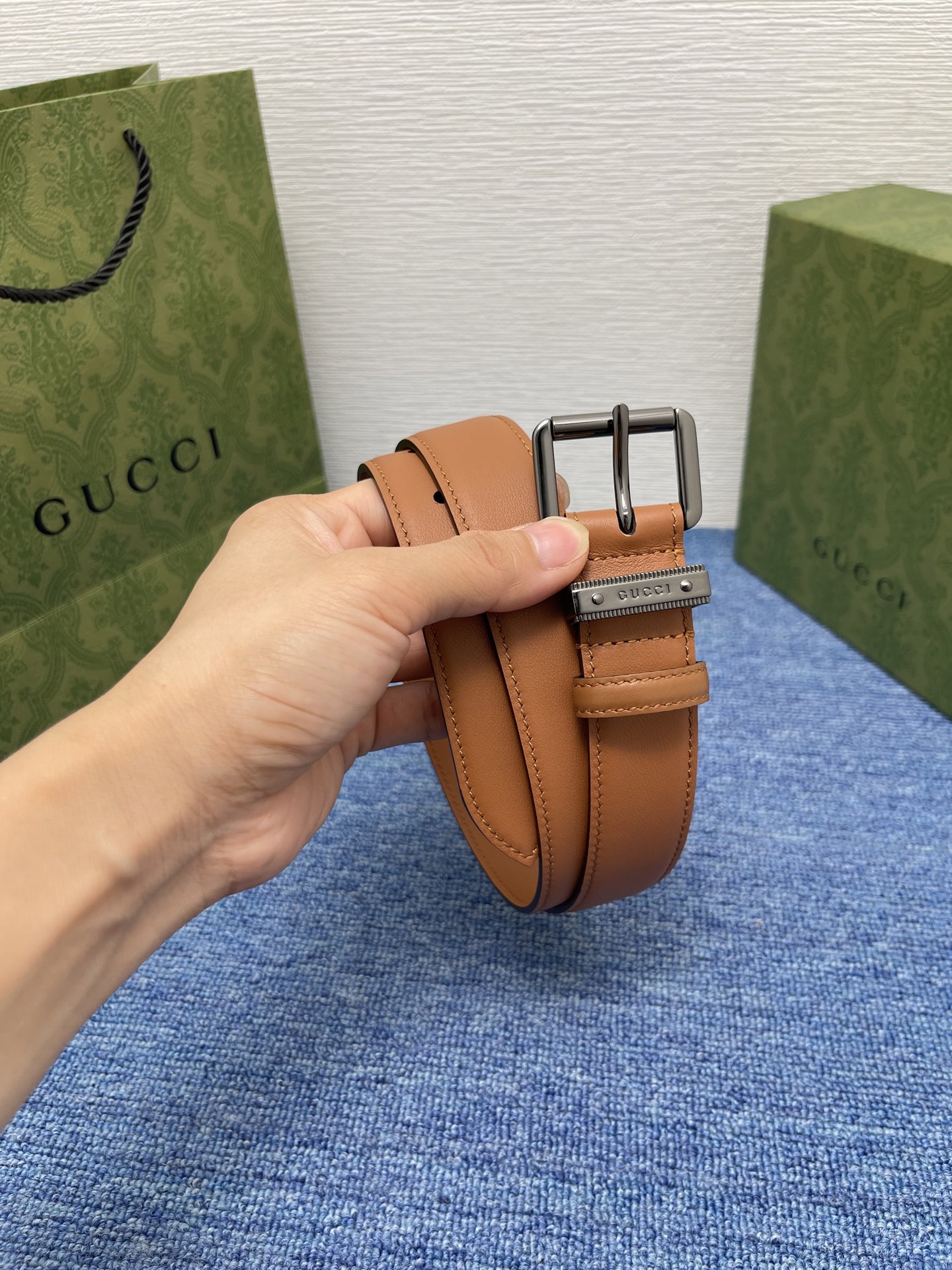  Gucci 经典款面进口原厂皮  搭配原版平纹底  精品针扣 宽3.0Cm  潮流百搭 时尚人士必备
