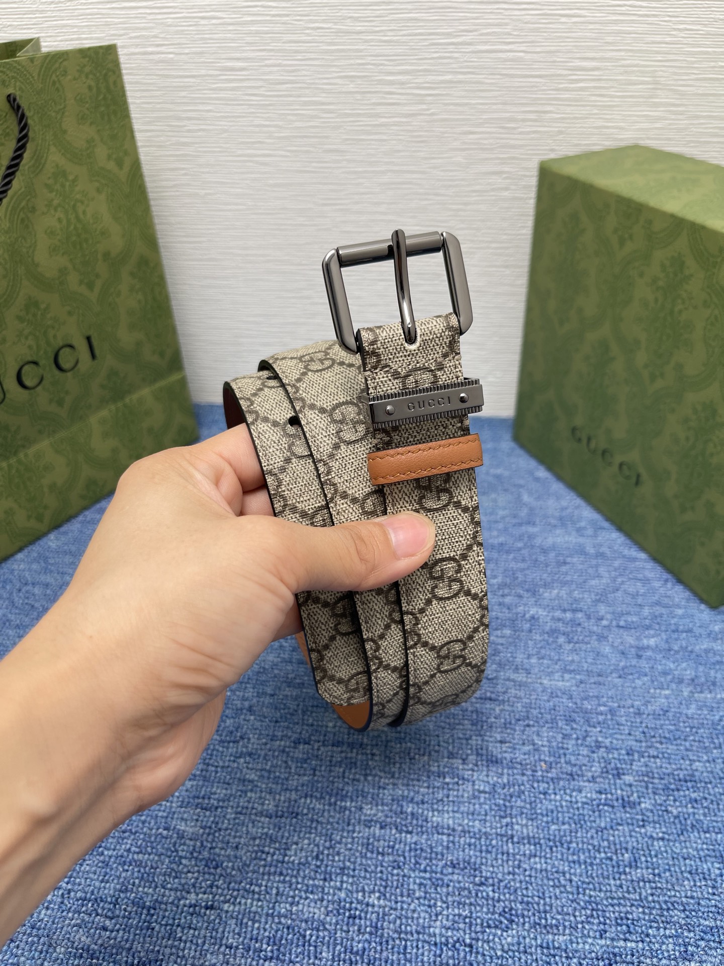 Gucci 经典款面进口原厂皮  搭配原版平纹底  精品针扣 宽3.0Cm  潮流百搭 时尚人士必备