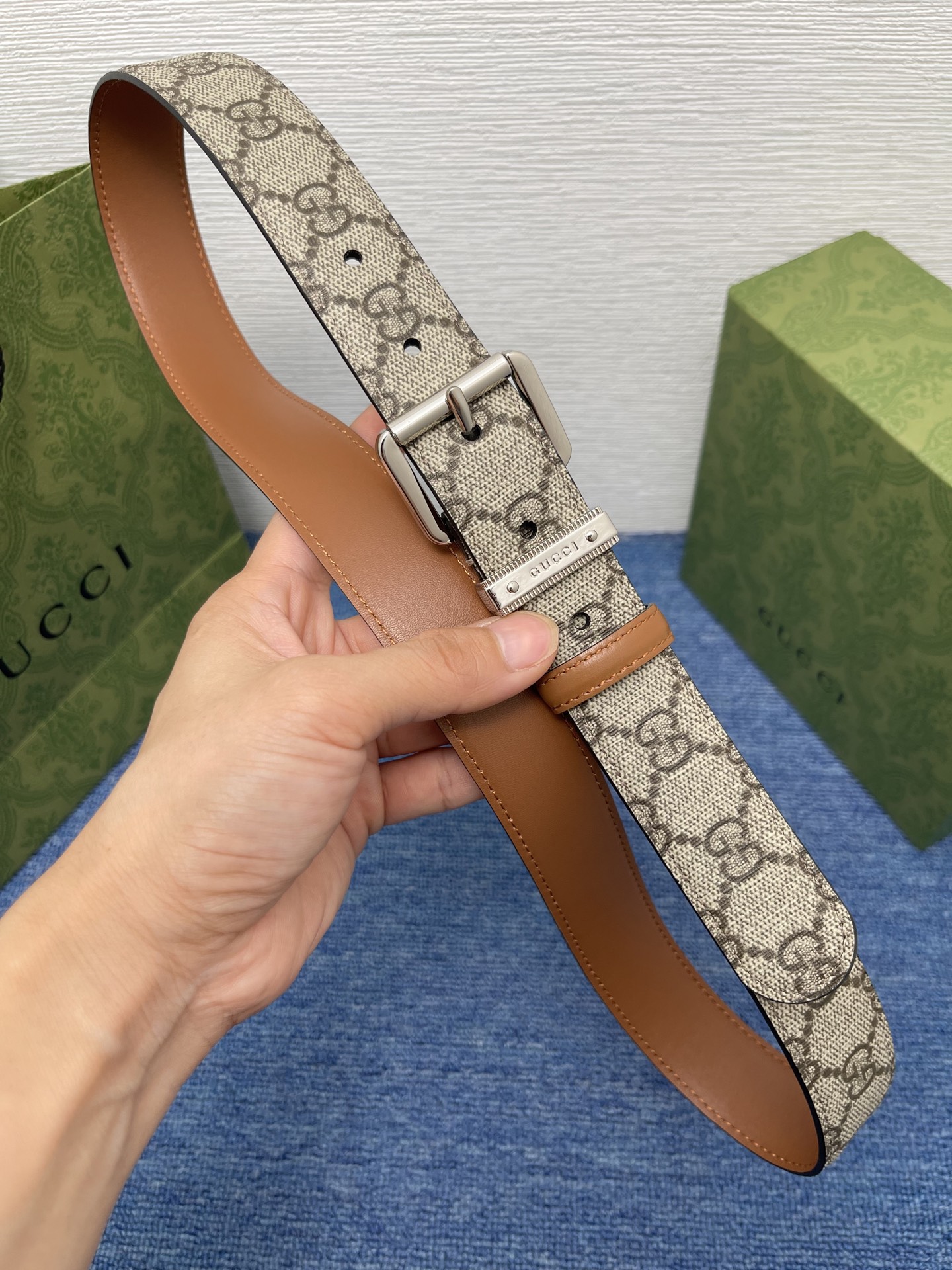  Gucci 经典款面进口原厂皮  搭配原版平纹底  精品针扣 宽3.0Cm  潮流百搭 时尚人士必备