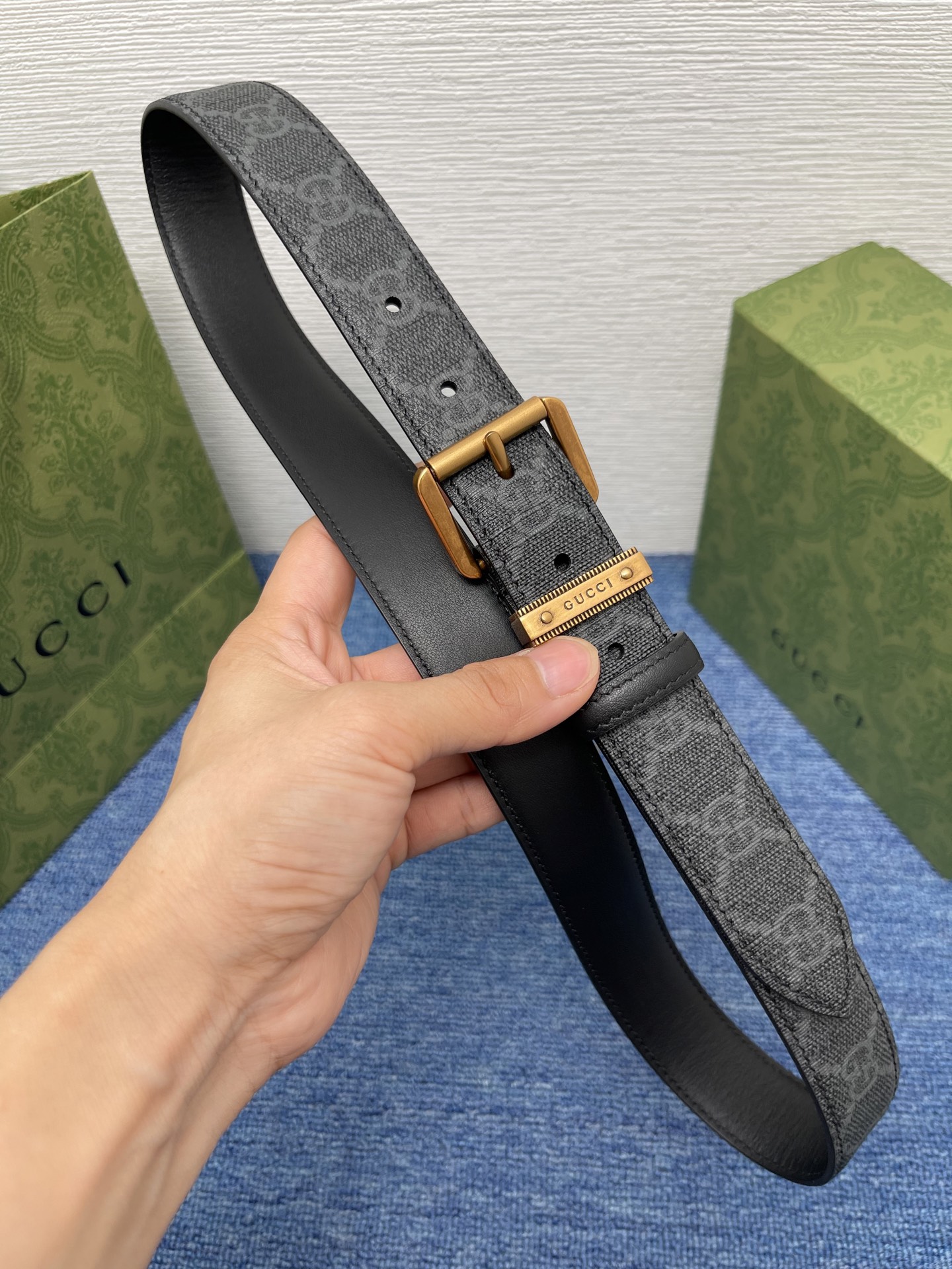  Gucci 经典款面进口原厂皮  搭配原版平纹底  精品针扣 宽3.0Cm  潮流百搭 时尚人士必备