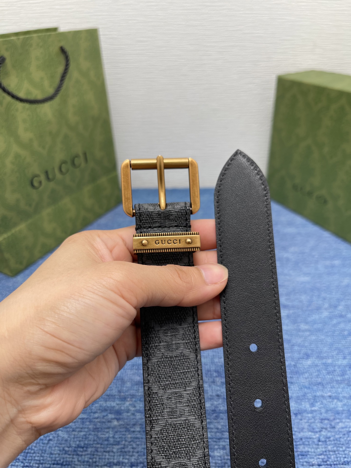  Gucci 经典款面进口原厂皮  搭配原版平纹底  精品针扣 宽3.0Cm  潮流百搭 时尚人士必备
