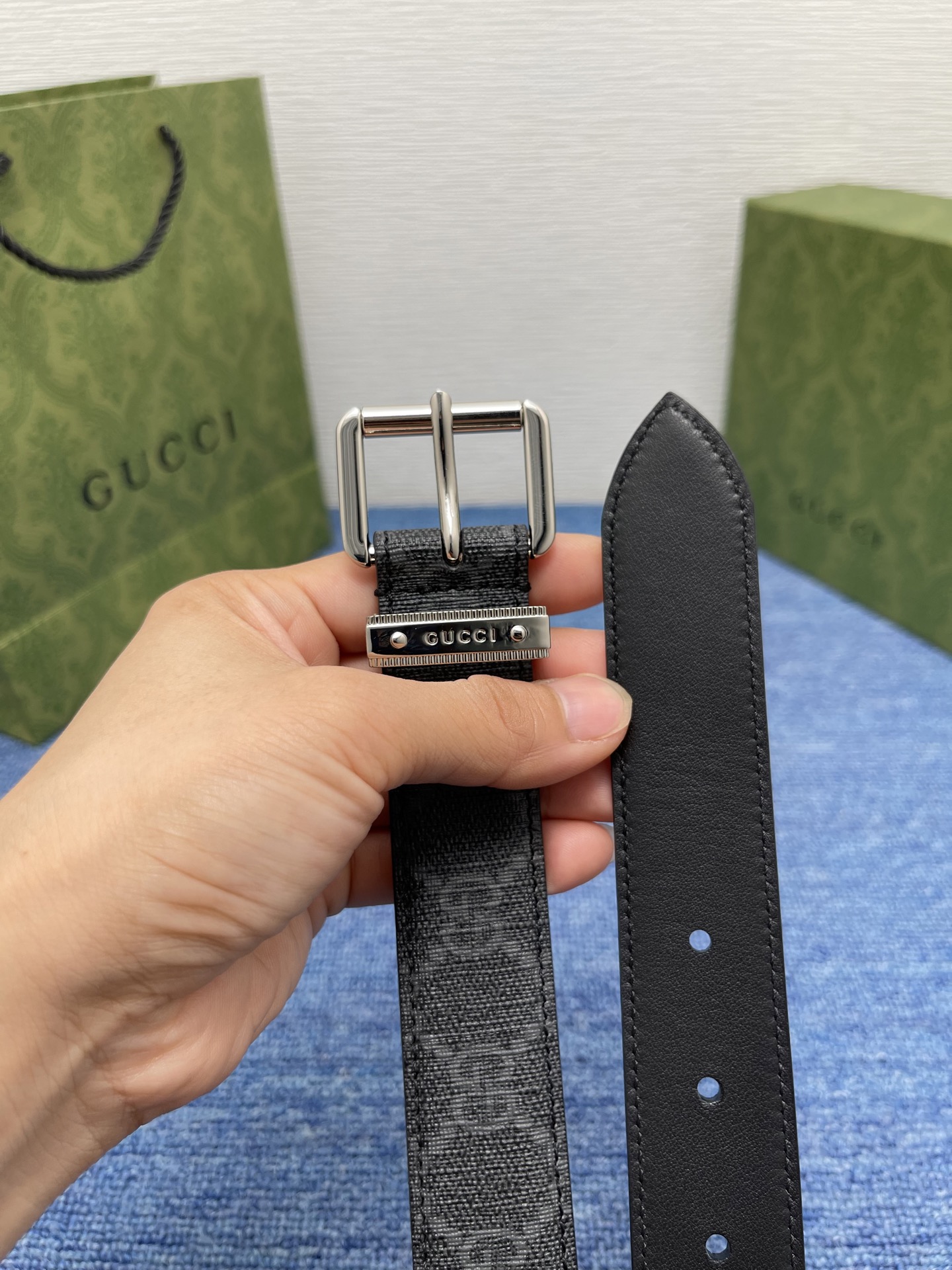  Gucci 经典款面进口原厂皮  搭配原版平纹底  精品针扣 宽3.0Cm  潮流百搭 时尚人士必备