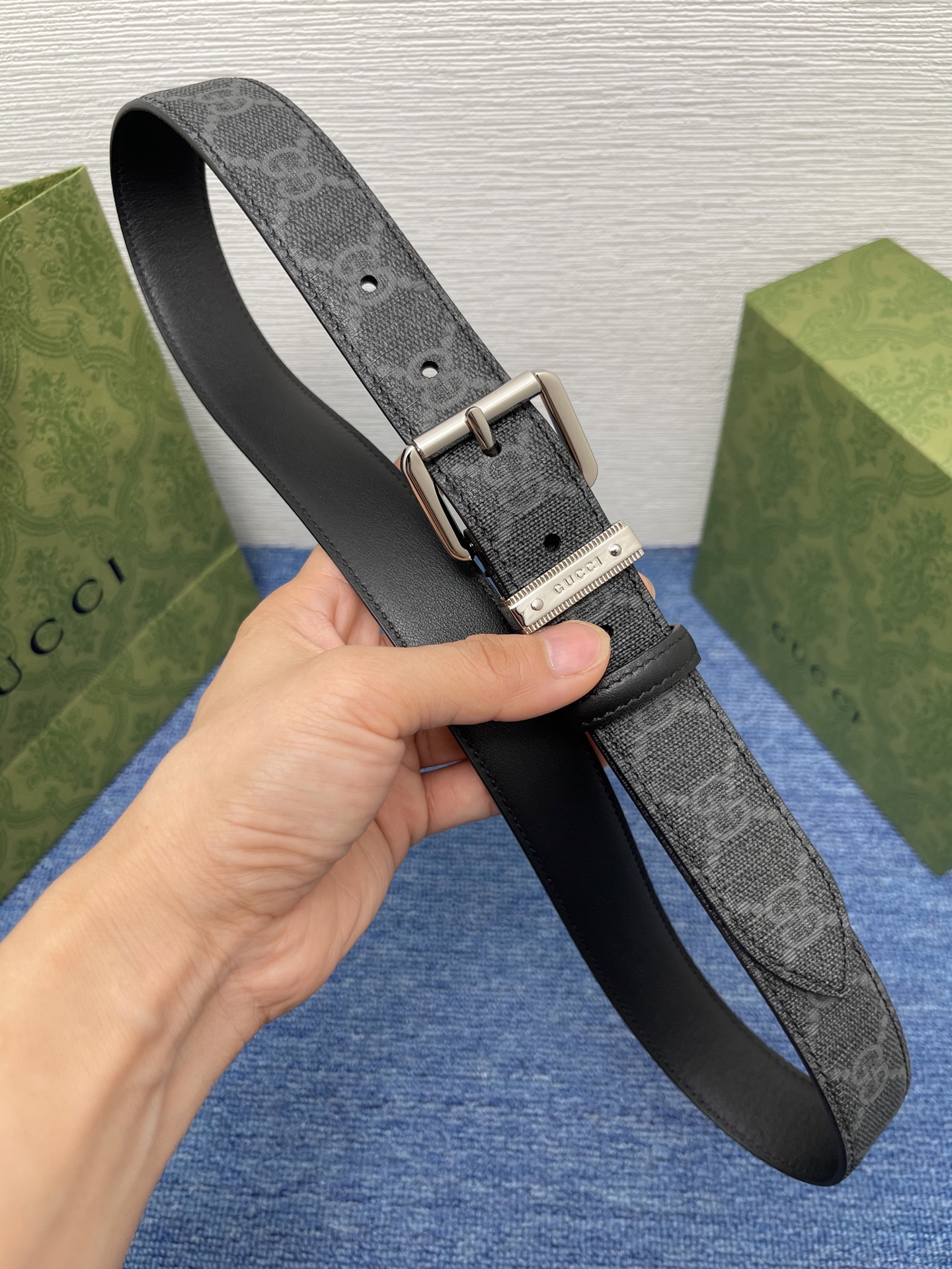  Gucci 经典款面进口原厂皮  搭配原版平纹底  精品针扣 宽3.0Cm  潮流百搭 时尚人士必备