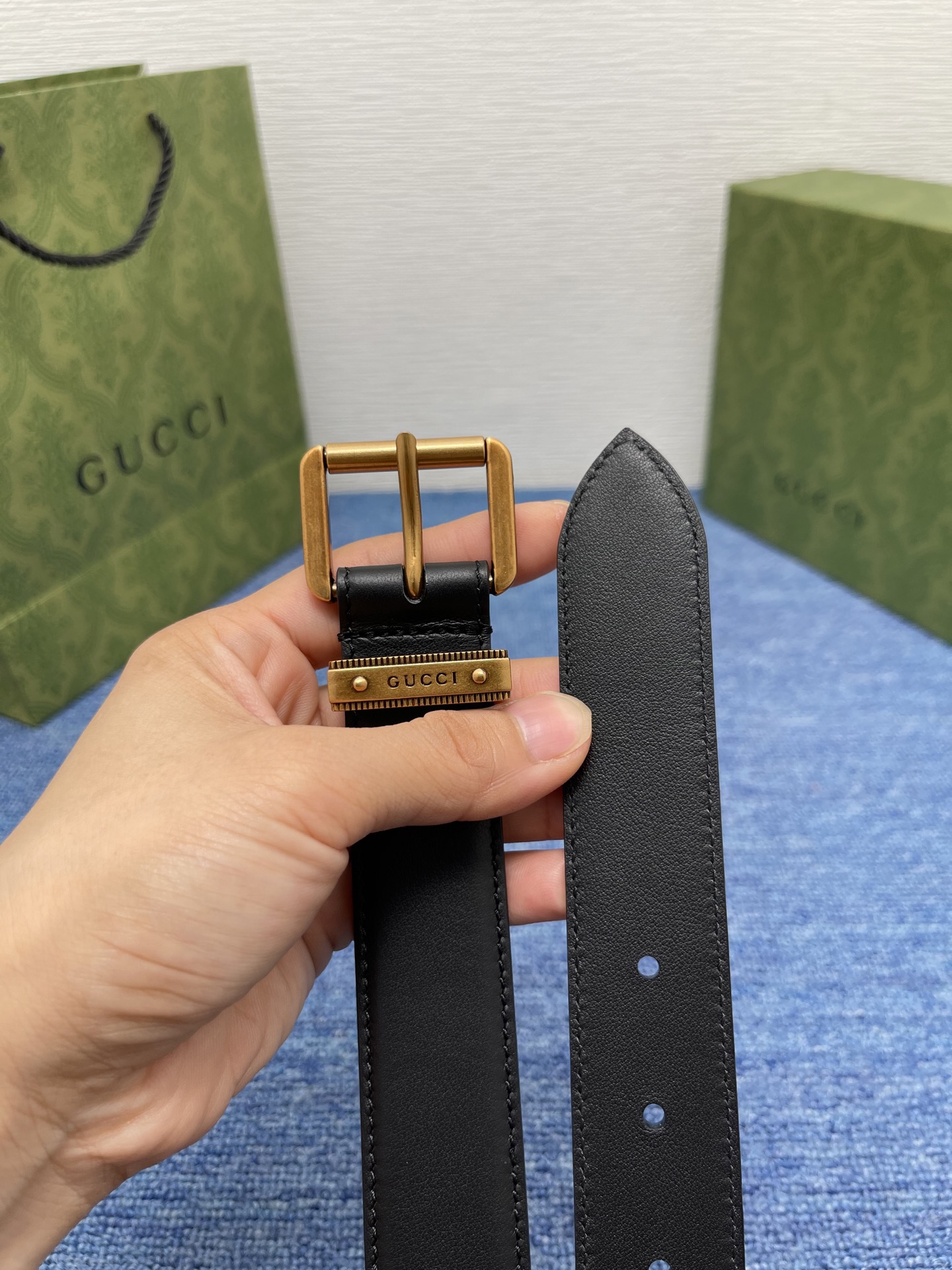  Gucci 经典款面进口原厂皮  搭配原版平纹底  精品针扣 宽3.0Cm  潮流百搭 时尚人士必备