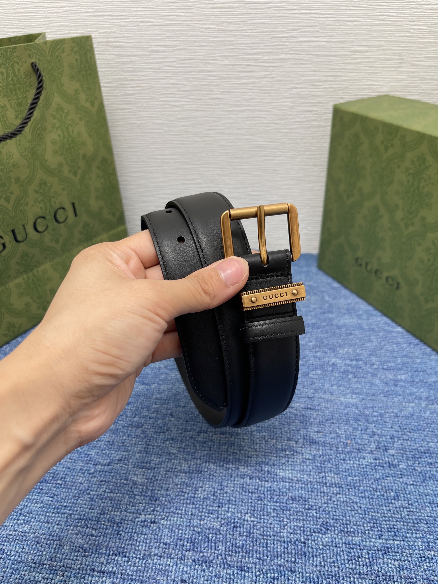  Gucci 经典款面进口原厂皮  搭配原版平纹底  精品针扣 宽3.0Cm  潮流百搭 时尚人士必备