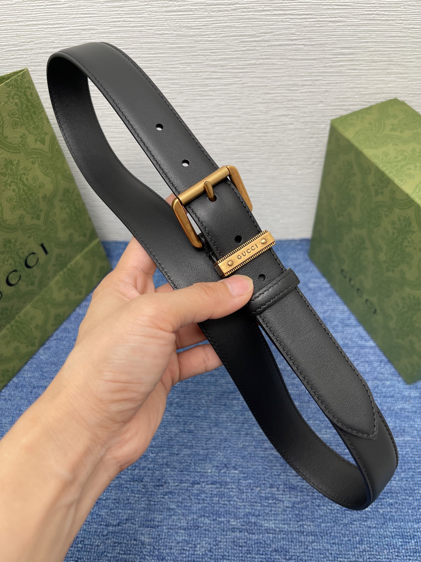  Gucci 经典款面进口原厂皮  搭配原版平纹底  精品针扣 宽3.0Cm  潮流百搭 时尚人士必备