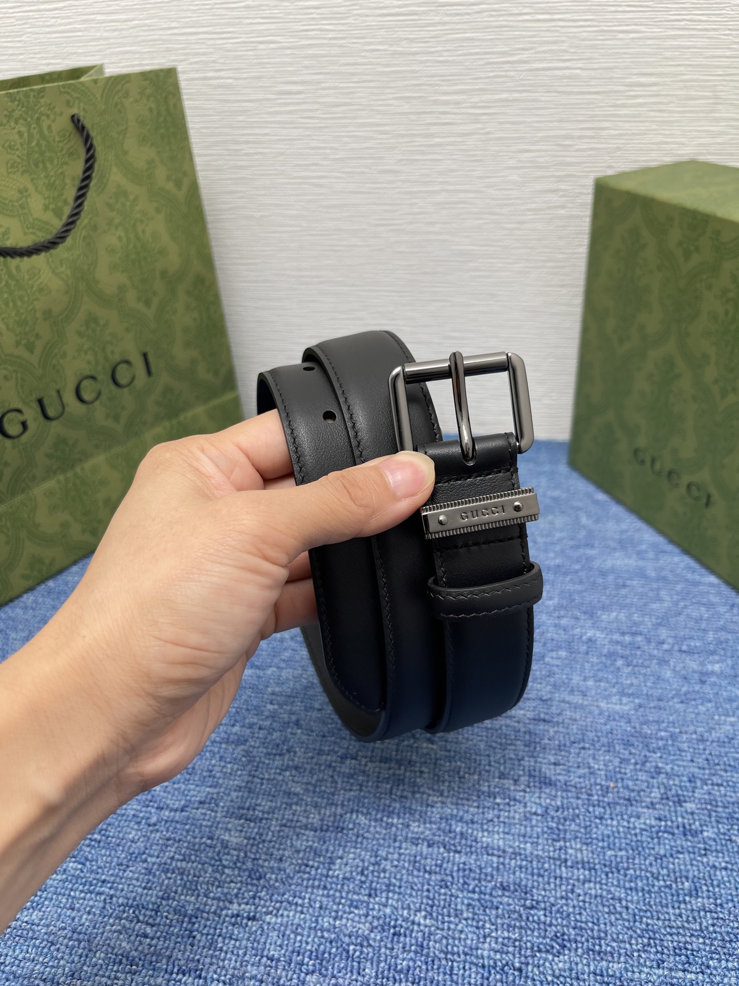  Gucci 经典款面进口原厂皮  搭配原版平纹底  精品针扣 宽3.0Cm  潮流百搭 时尚人士必备