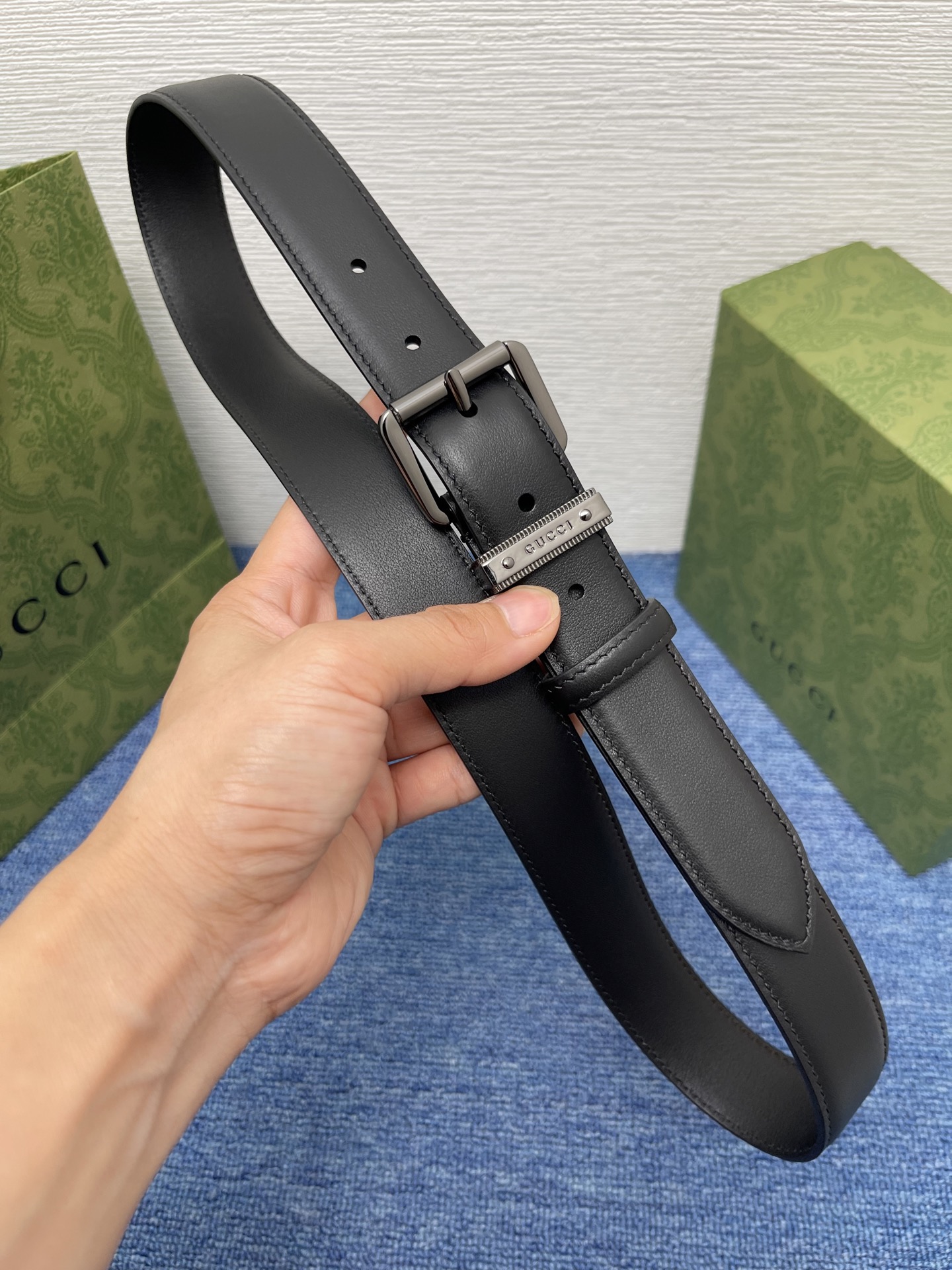  Gucci 经典款面进口原厂皮  搭配原版平纹底  精品针扣 宽3.0Cm  潮流百搭 时尚人士必备