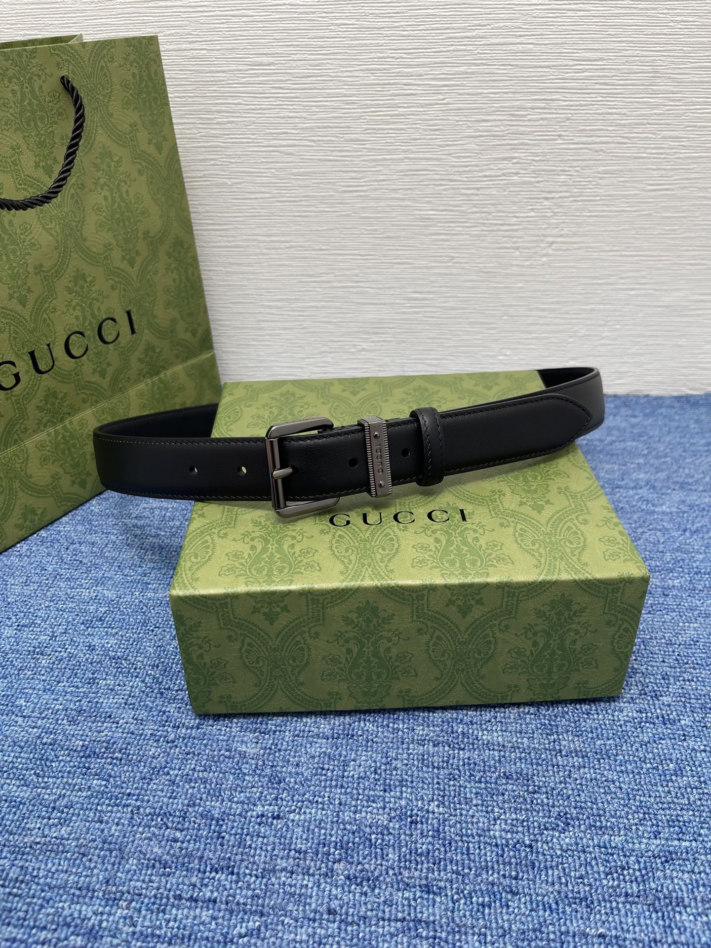  Gucci 经典款面进口原厂皮  搭配原版平纹底  精品针扣 宽3.0Cm  潮流百搭 时尚人士必备