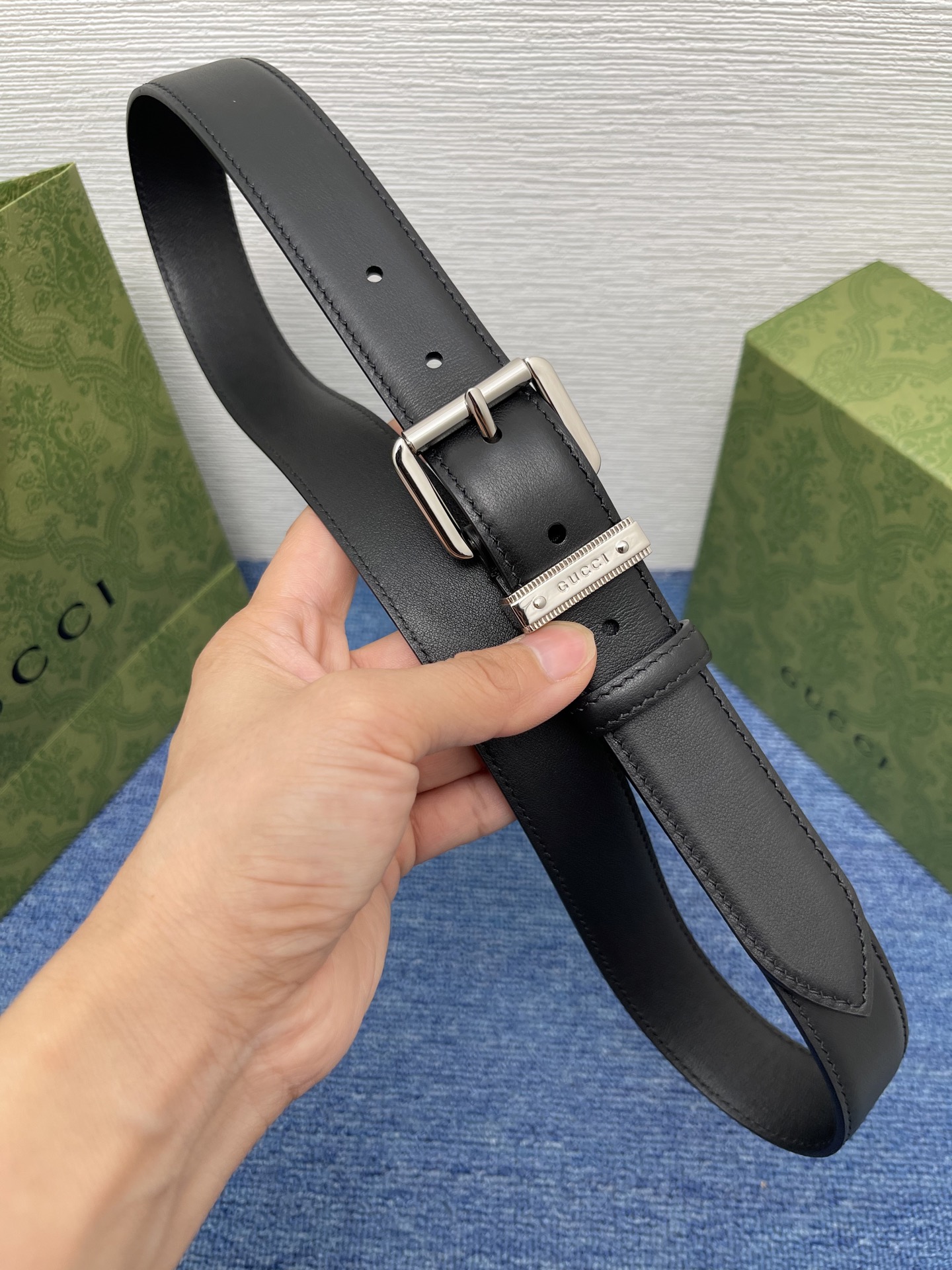  Gucci 经典款面进口原厂皮  搭配原版平纹底  精品针扣 宽3.0Cm  潮流百搭 时尚人士必备