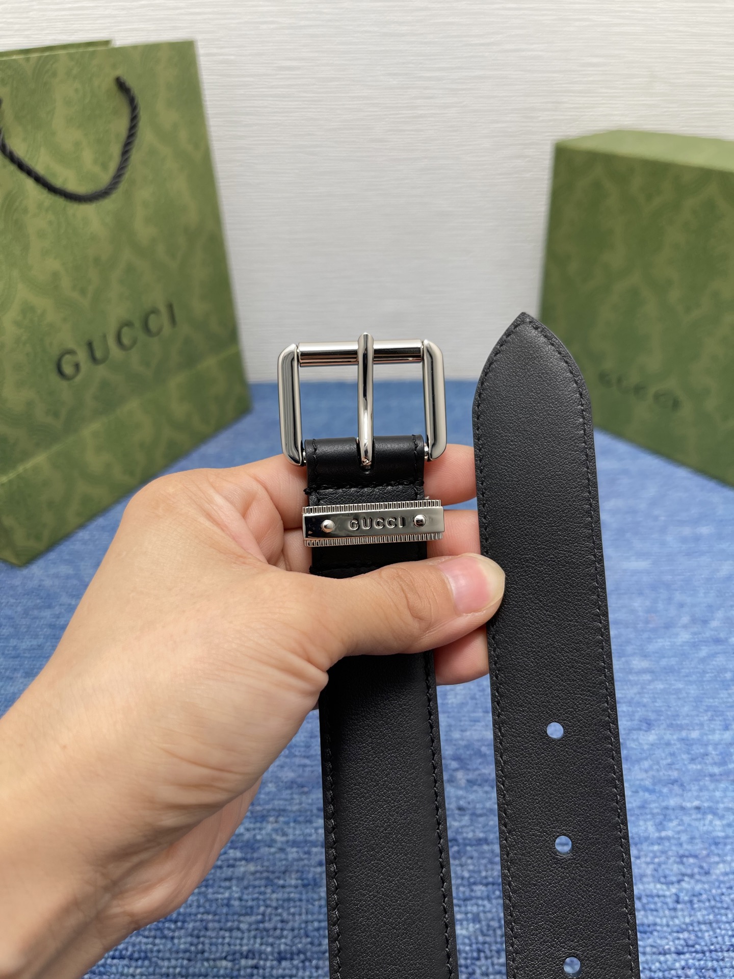 Gucci 经典款面进口原厂皮  搭配原版平纹底  精品针扣 宽3.0Cm  潮流百搭 时尚人士必备