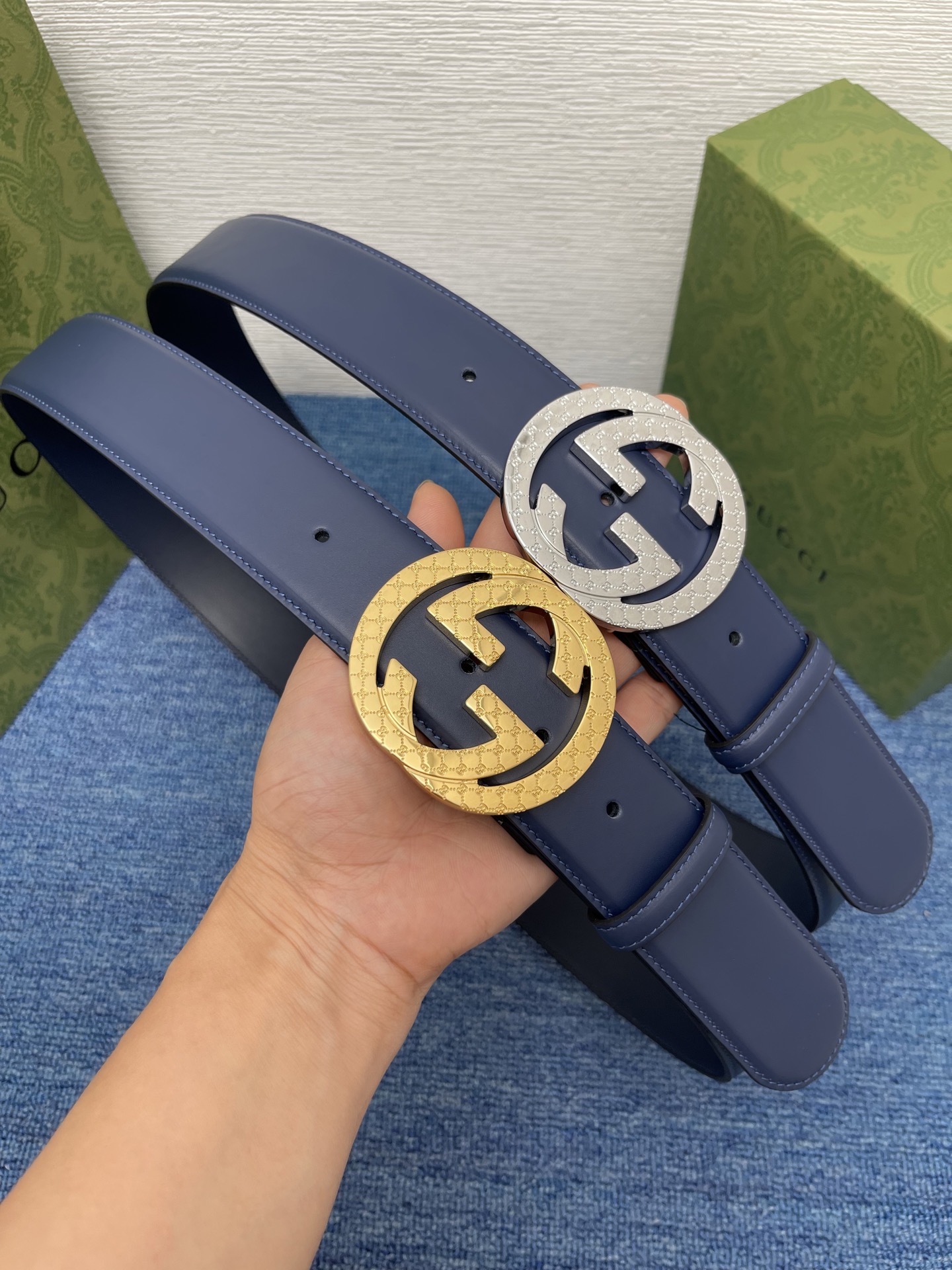 🔴 【品牌】古驰 Gucci  
🔴 【描述】采用高级Gucci Signature真皮精制而成，触感厚