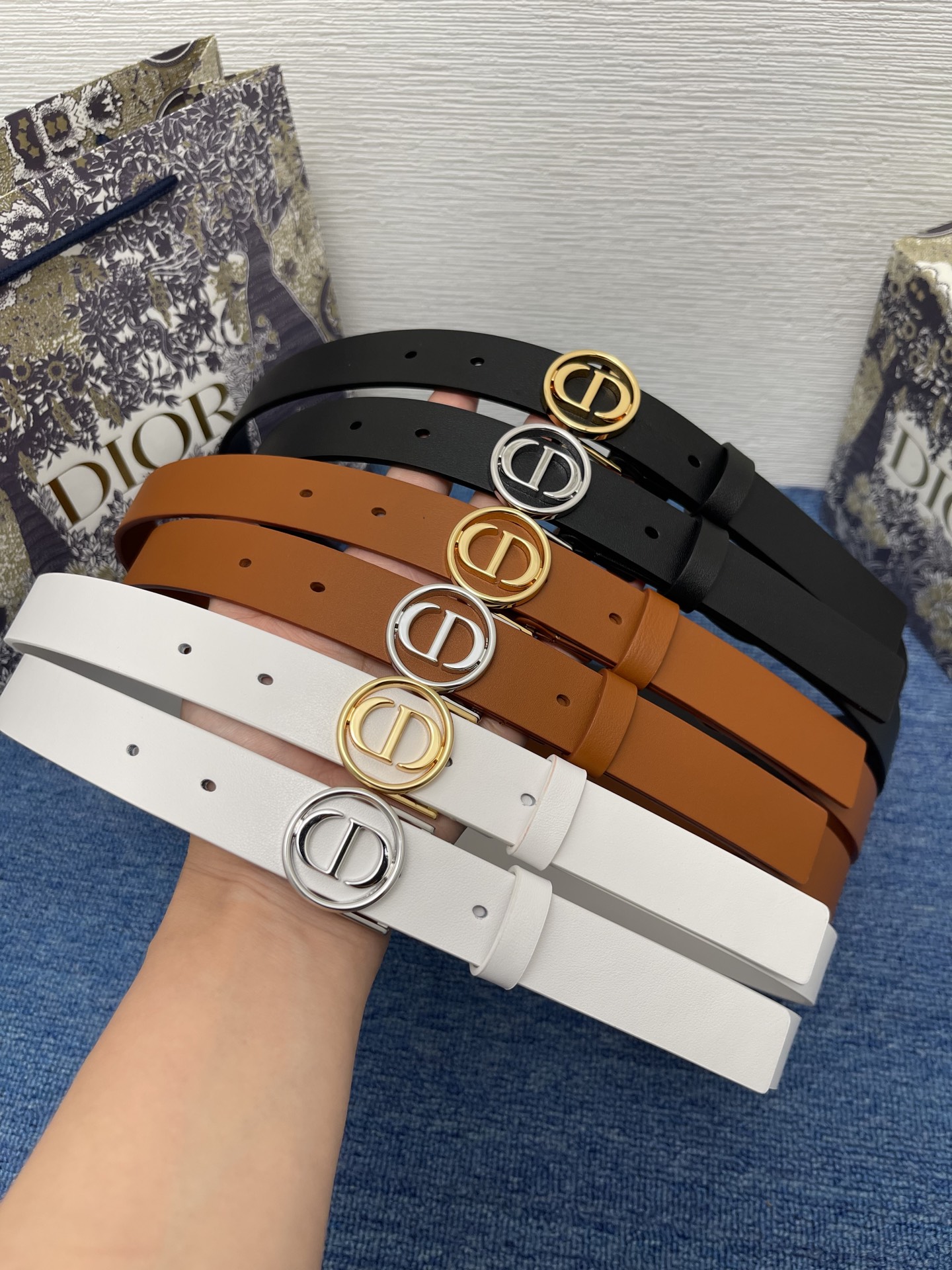 Dior 30 Montaigne Black Leather Belt with CD Buckle, 25 mm 8 i1754372172017 2523 0 7