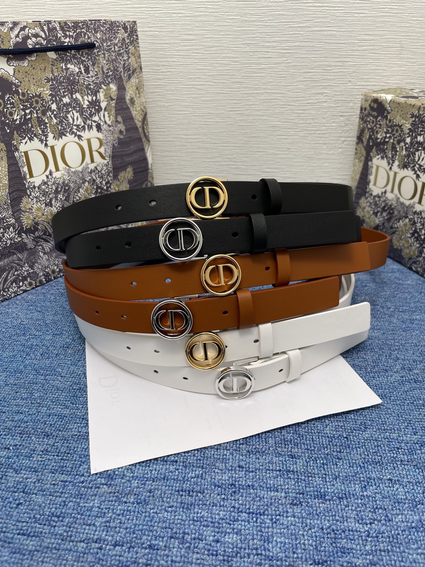 Dior 30 Montaigne Black Leather Belt with CD Buckle, 25 mm 7 i1754372176185 7256 0 6