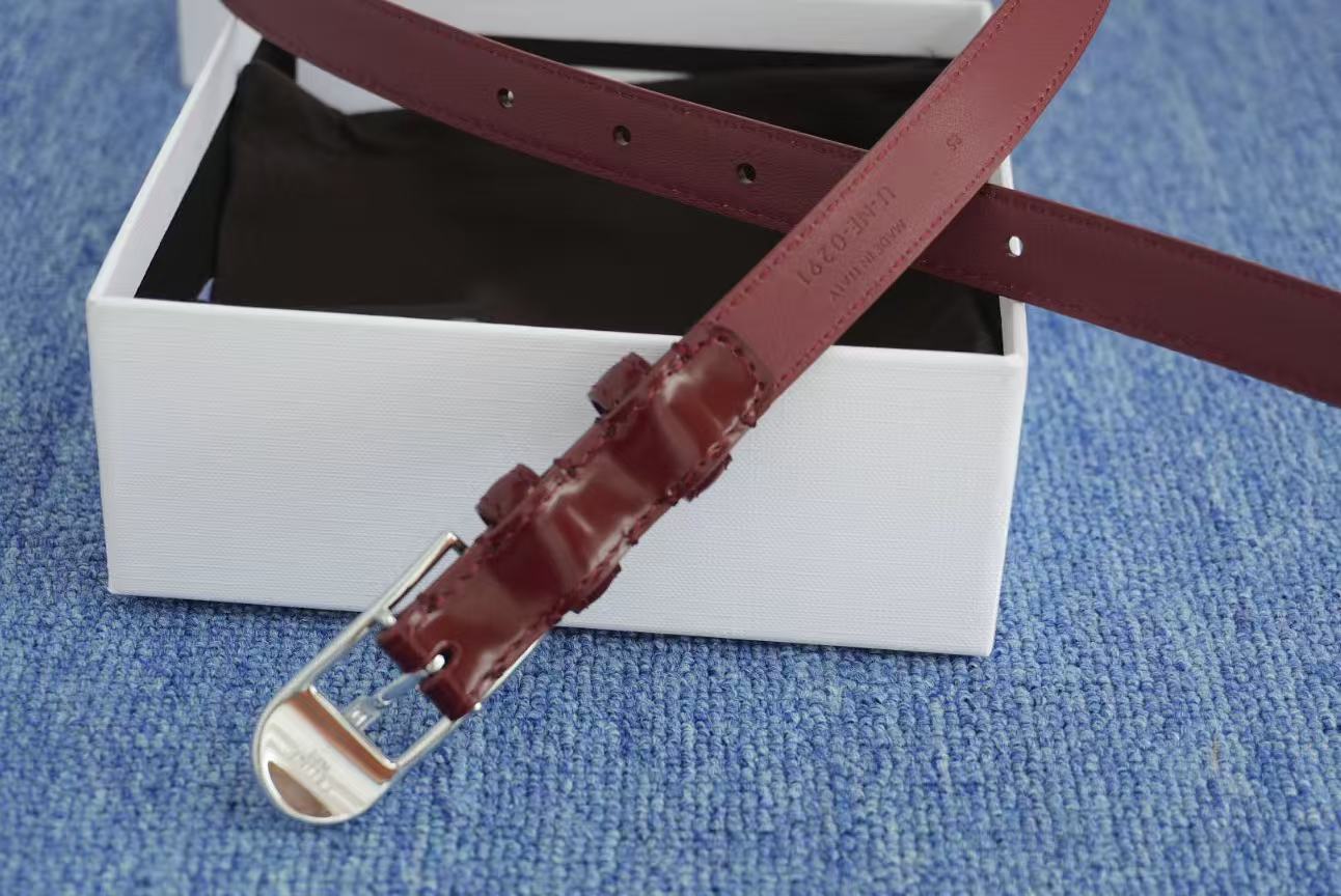 🔴 【品牌】赛琳女带 1.5cm 🔴 【描述】双面原版皮不可调节式皮带，小牛皮材质，配有钯金色和银色钢金