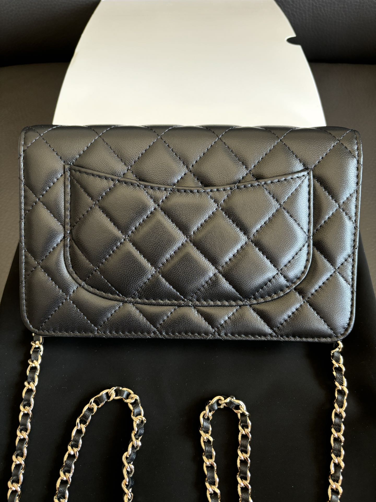 Chanel 24A WOC Black Lambskin Wallet on Chain Shoulder Bag, 19cm 3 i1732592905 8445 8