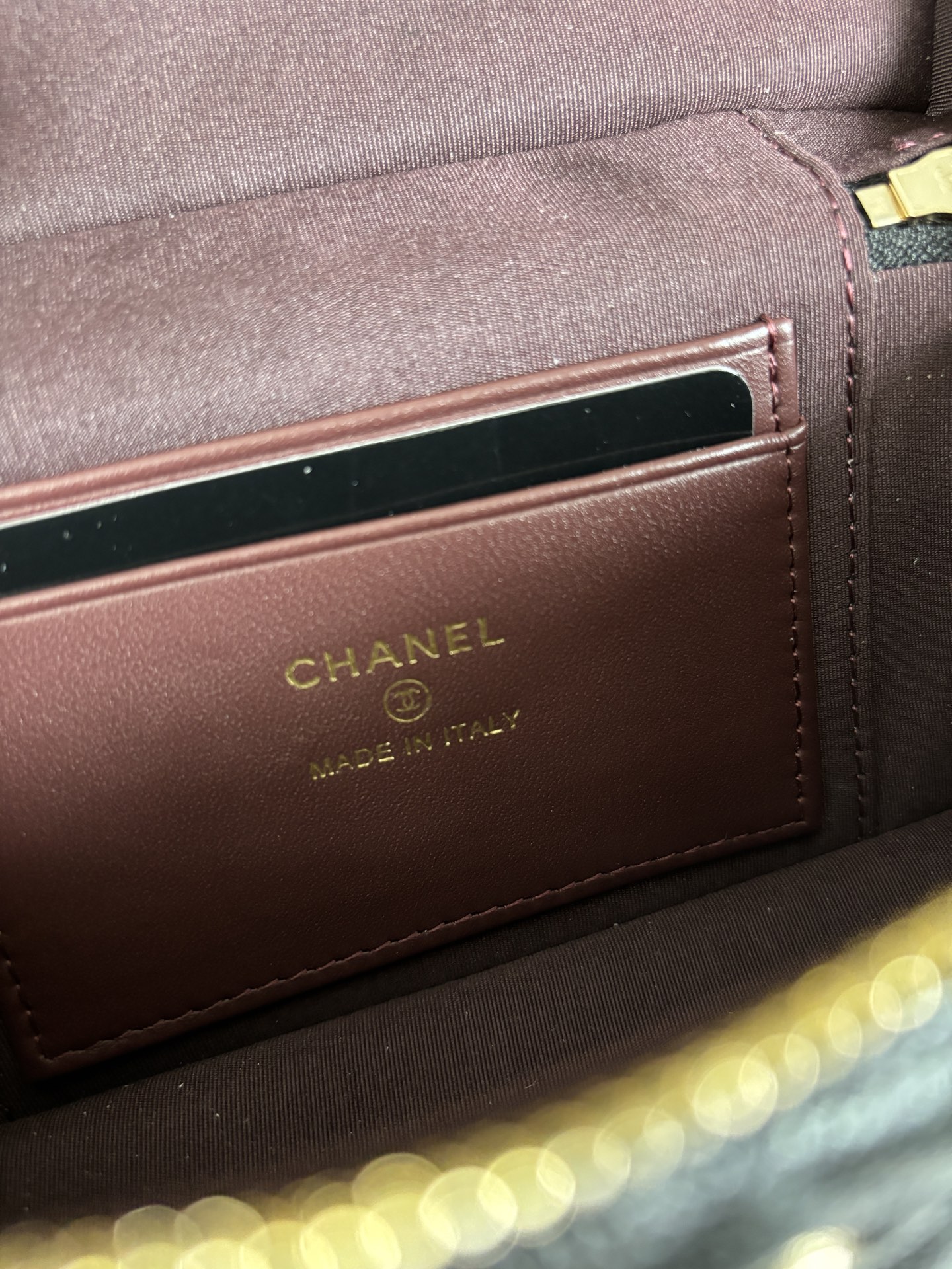 Chanel Black Quilted Handbag with Chain Strap, Small Logo, Vanity Bag 9 i1741323979439 7151 0 8