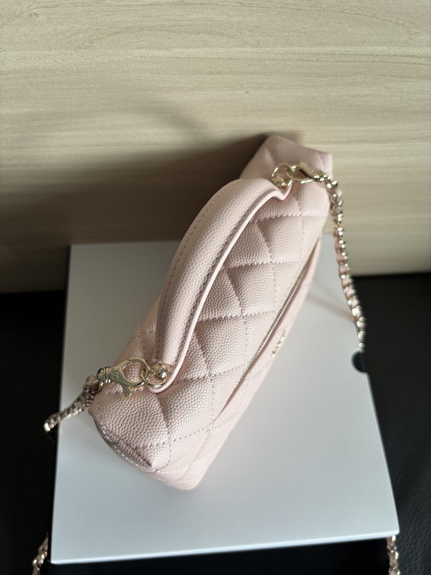 Chanel Vanity Case Bag with Top Handle & Chain - Pink Quilted Leather 10 i1747988404869 3001 0 8