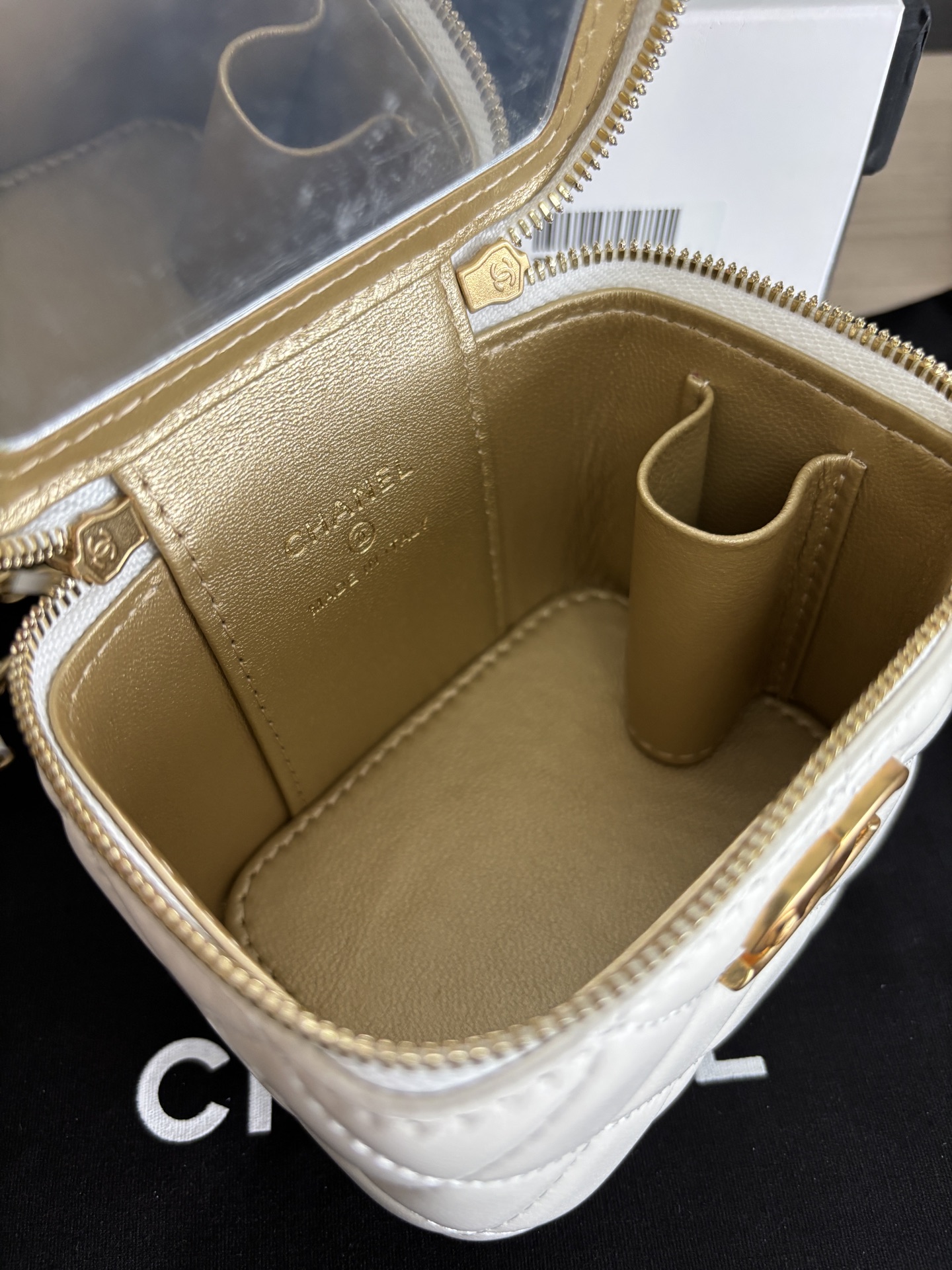 Chanel Lambskin Quilted Cosmetic Box with Chain Strap, 12 cm 10 i1755235116318 7993 0 8