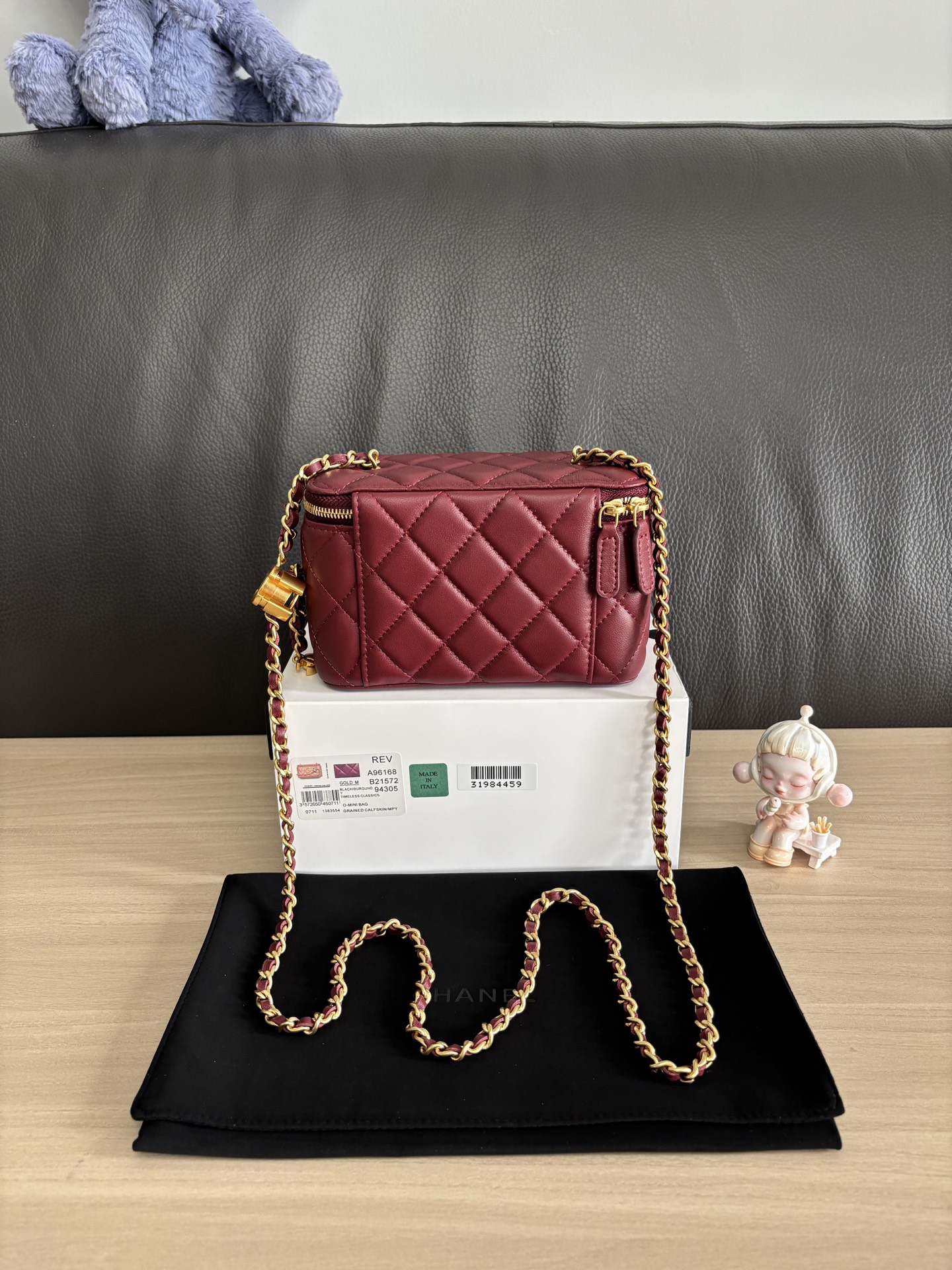 Chanel Lambskin Vanity Case with Chain, Classic Double CC, Burgundy 3 i1755313640039 3998 0 1