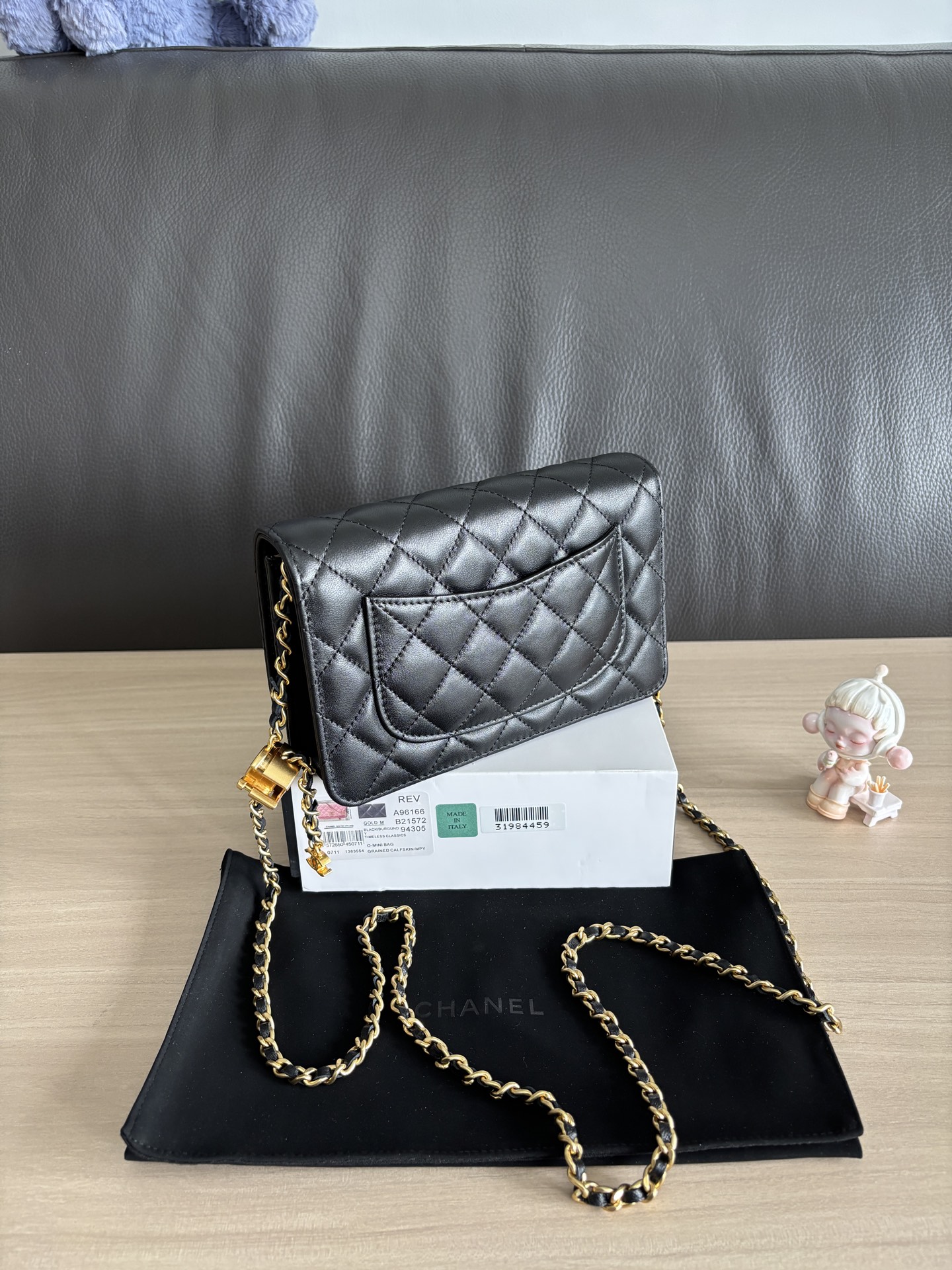 Chanel 96166 Black Lambskin Wallet on Chain (WOC) Crossbody Bag 3 i1755410004248 742 0 2