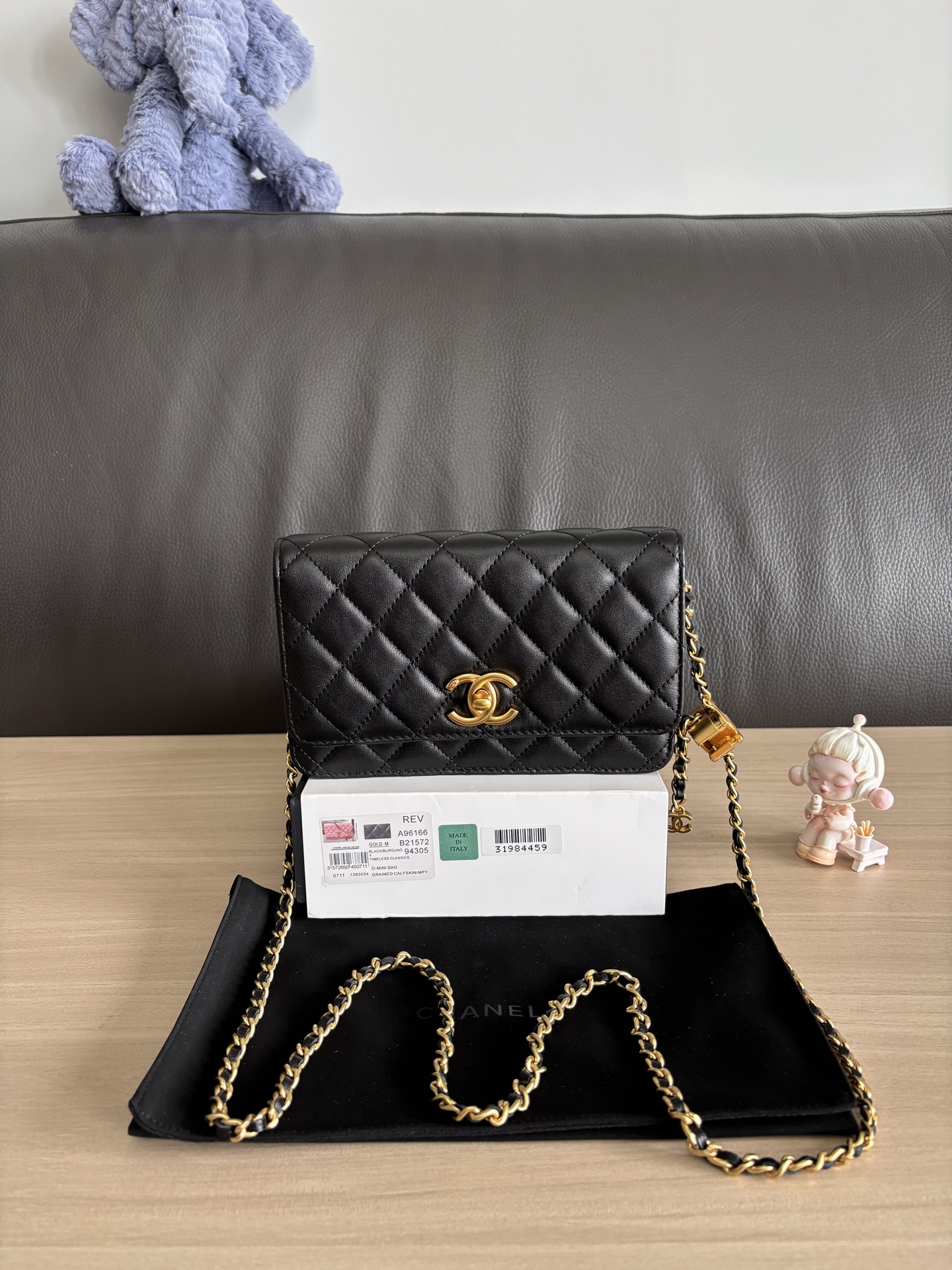 Chanel 96166 Black Lambskin Wallet on Chain (WOC) Crossbody Bag 1 i1755410007767 5156 0 0