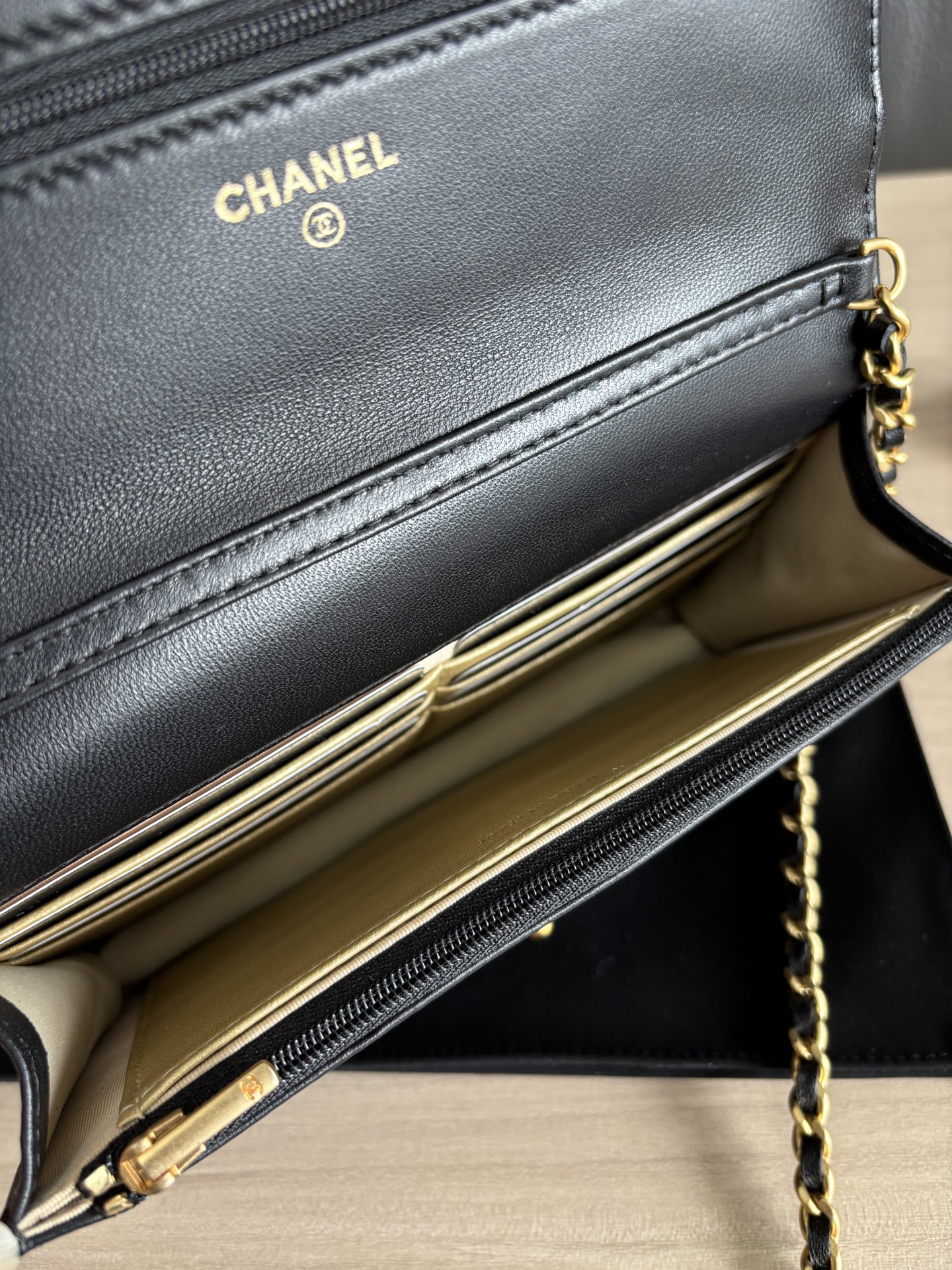 Chanel 96166 Black Lambskin Wallet on Chain (WOC) Crossbody Bag 7 i1755410007895 2318 0 6