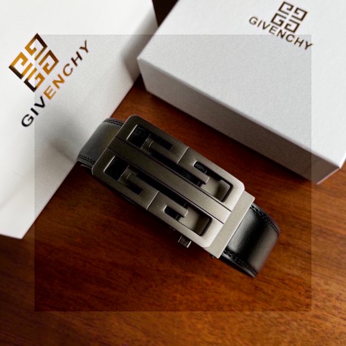 Givenchy Men's Automatic Buckle Belt, Classic Design, Adjustable Length 26 Givenchy Men's Automatic Buckle Belt Classic Grid Design, Adjustable Length