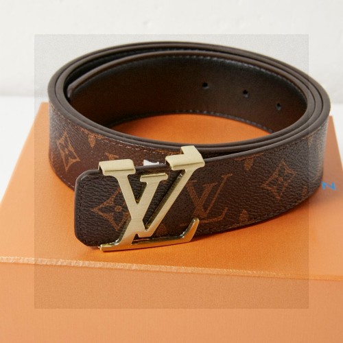 Louis Vuitton Brown Monogram Belt with Golden Buckle - Premium Quality 1 Louis Vuitton Brown Monogram Belt with Golden Buckle - Premium Quality
