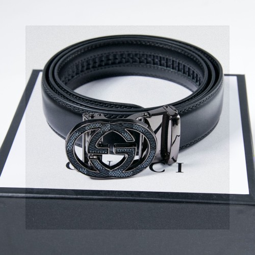 Gucci Double G Black Leather Belt with Gunmetal Buckle - Adjustable Length 1 Gucci Double G Black Leather Belt with Gunmetal Buckle - Adjustable Length
