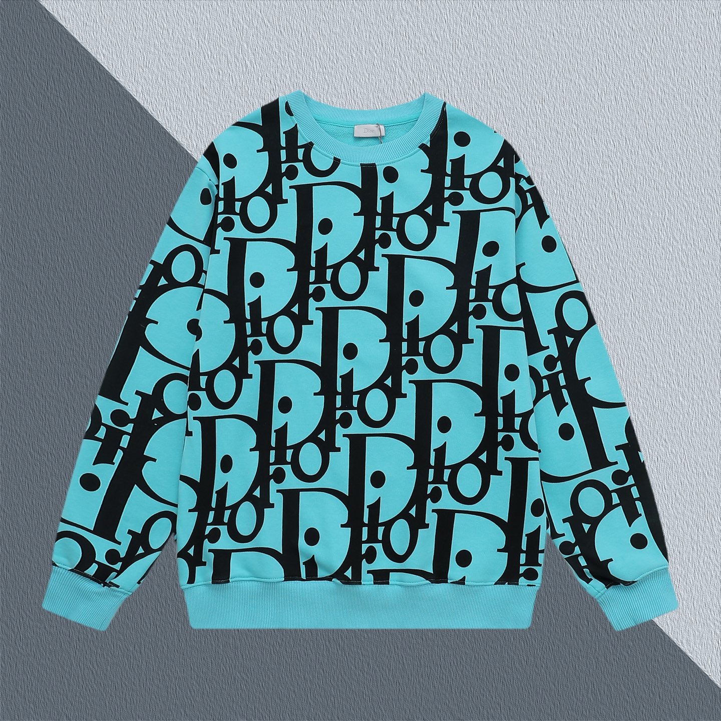 Dior CD Micro-Wide Fit Sweatshirt - Round Neck Logo Print - Limited Edition