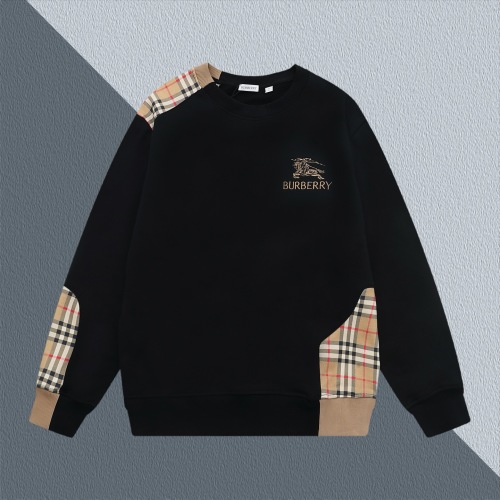 Burberry Check Panel Cotton Blend Sweatshirt | Crew Neck Pullover 1 Burberry Check Panel Cotton Blend Sweatshirt | Crew Neck Pullover