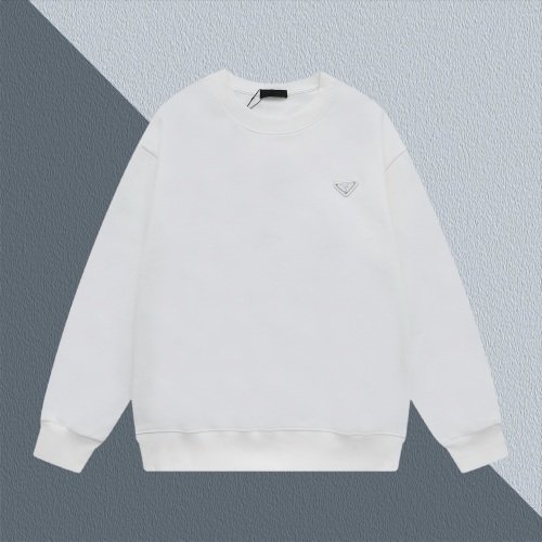 Prada Inspired Retro Crewneck Sweatshirt with Metal Triangle Logo Upgrade 1 Prada Inspired Retro Crewneck Sweatshirt with Metal Triangle Logo Upgrade