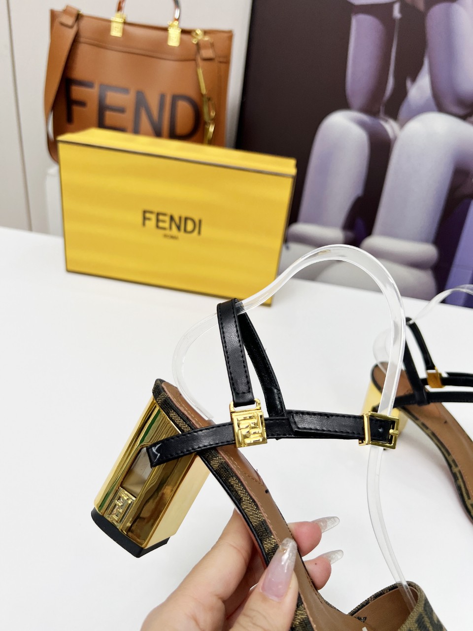 Fendi Women's Delfina Round Toe Sandals with FF Logo & Leather Details 7 a1742799808649 2757