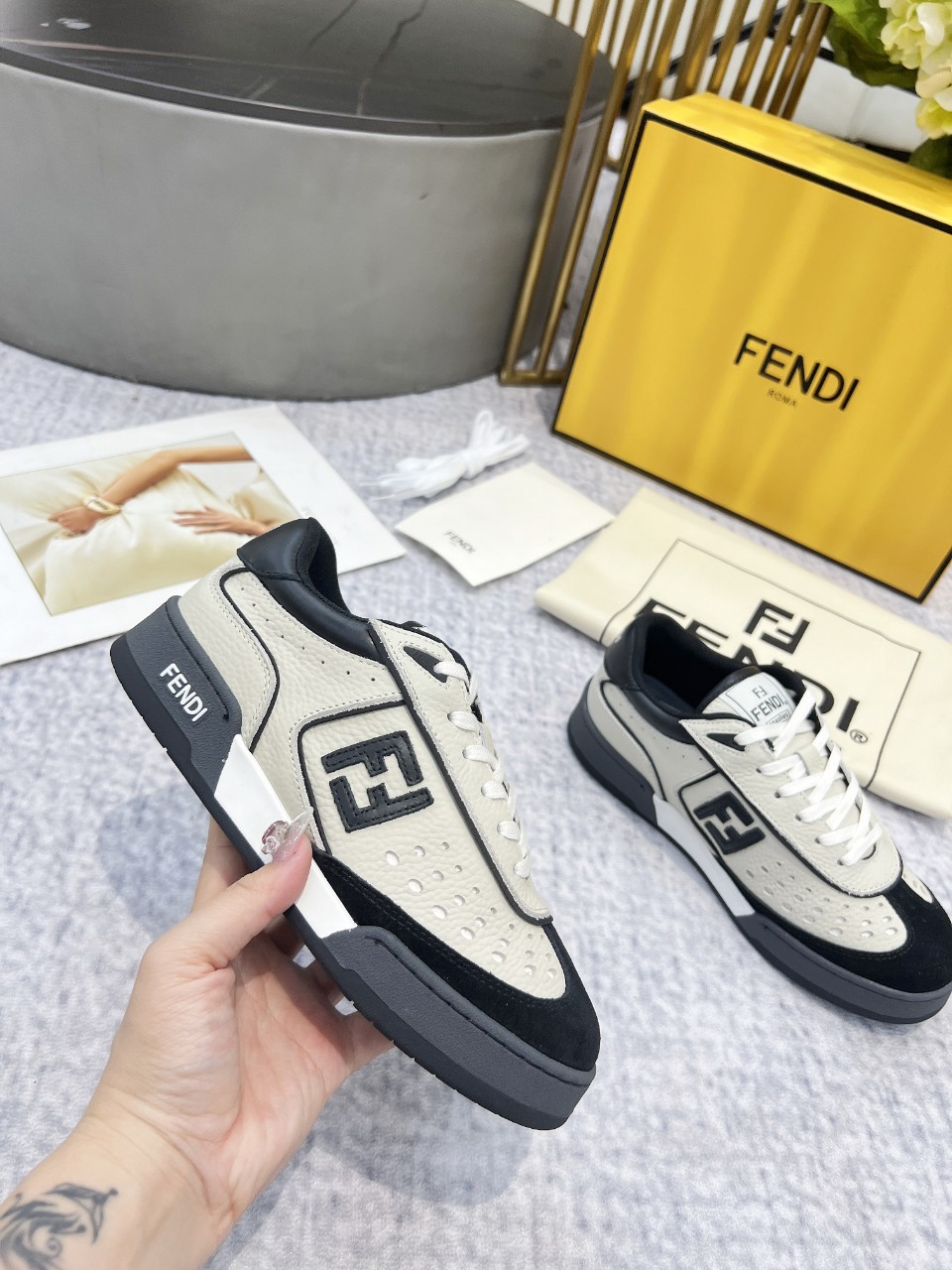 Fendi Style Leather Men's Shoes style reference detail image 5 from source 781716