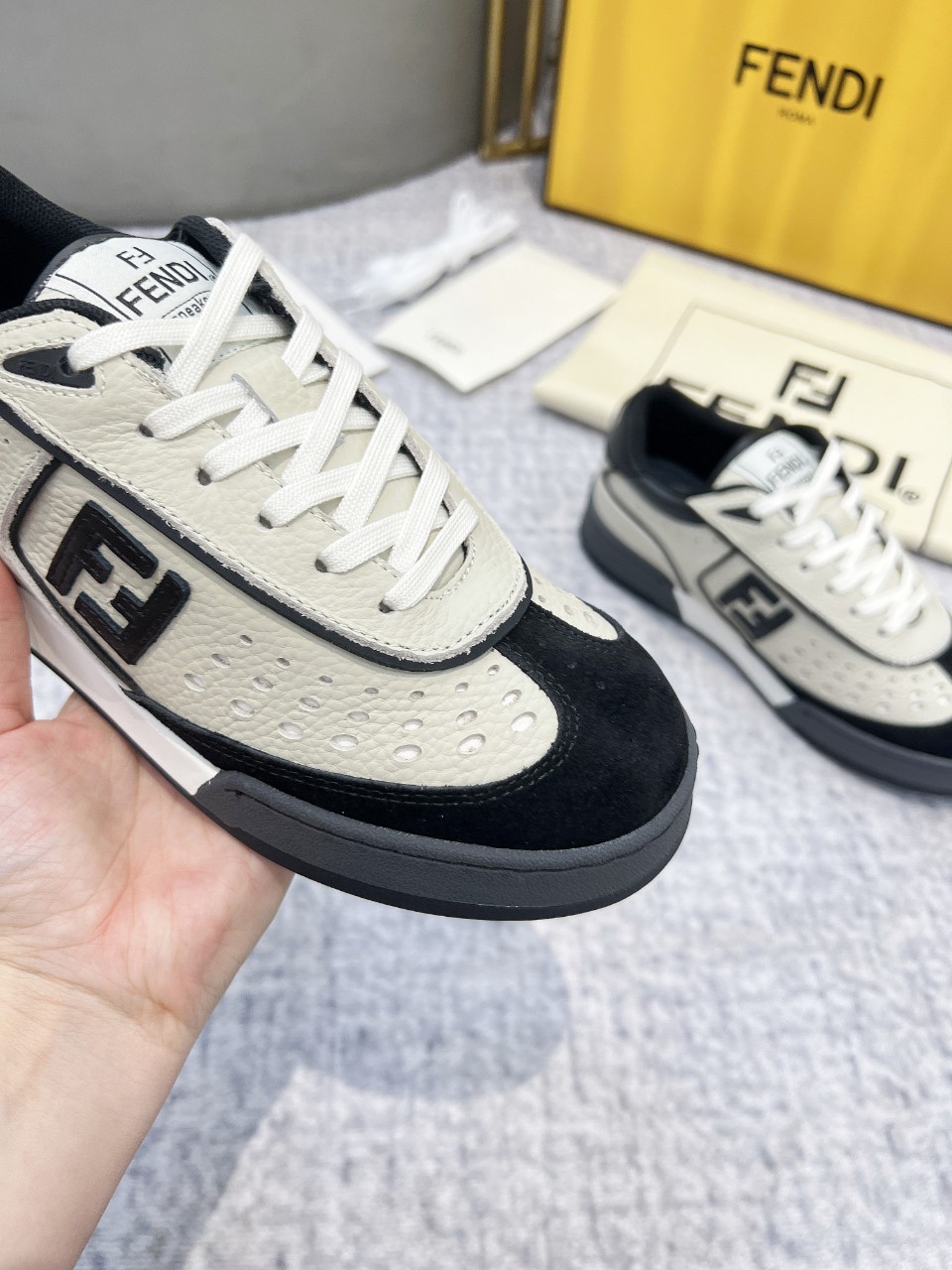Fendi Style Leather Men's Shoes style reference detail image 6 from source 781716