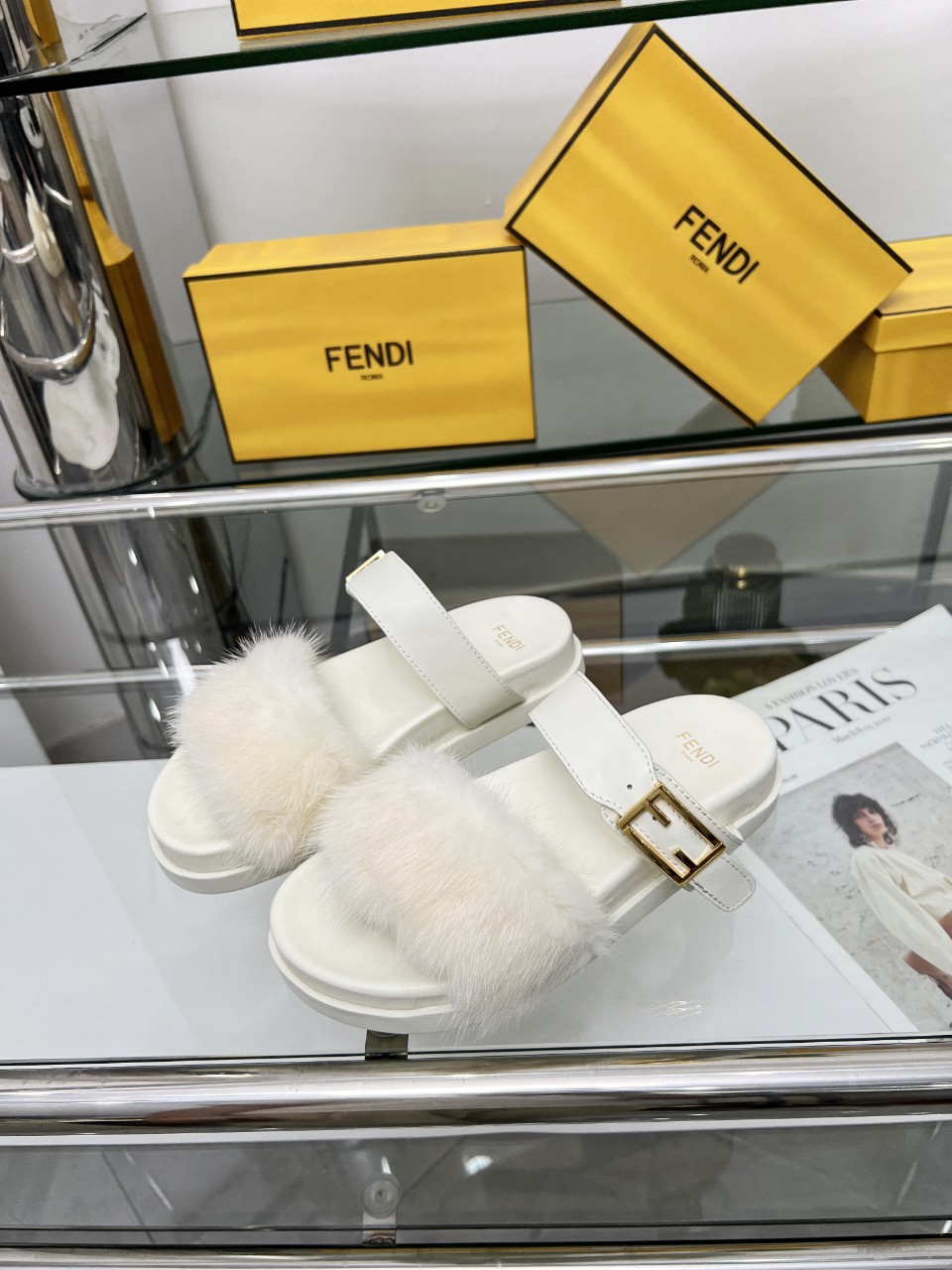 NO:536715,Original 1:1 mold opening mink hair 35-43, slippers, slippers19860909原版1:1开模  水貂毛 35-43,拖鞋,slippers,Women's Shoes