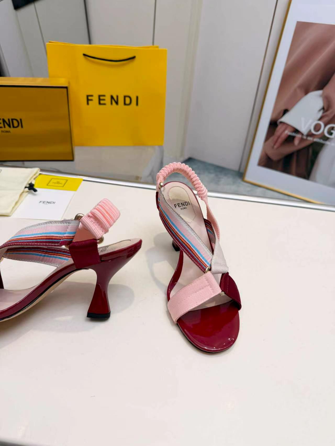 Iconic Colibrì Burgundy Leather & Ribbon Sandals